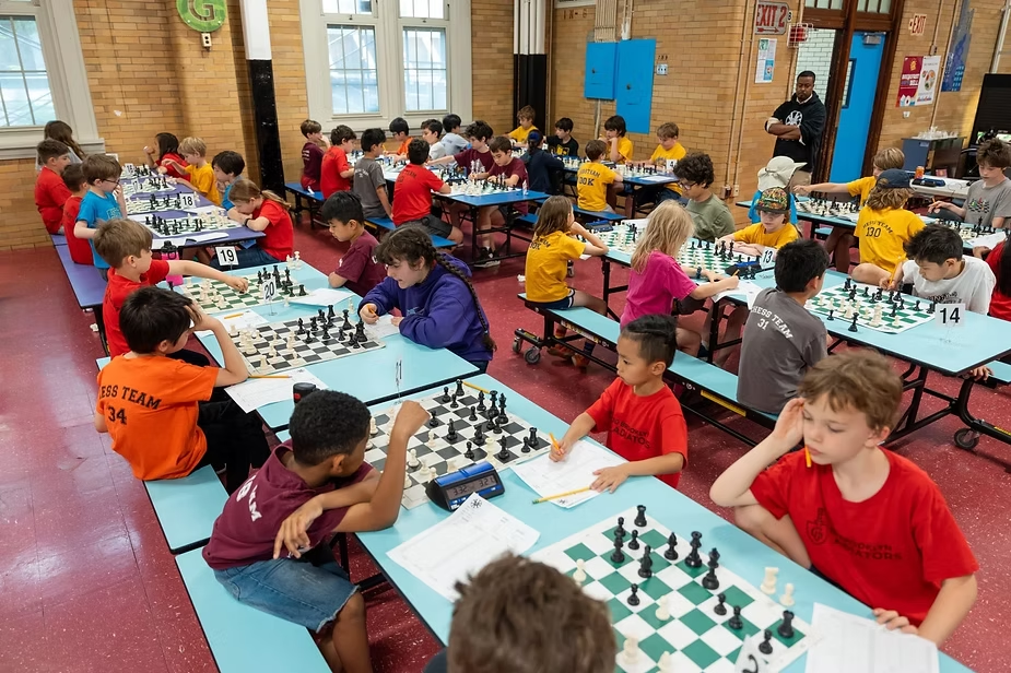 Chess players competing in a USCF-rated tournament in Chicago