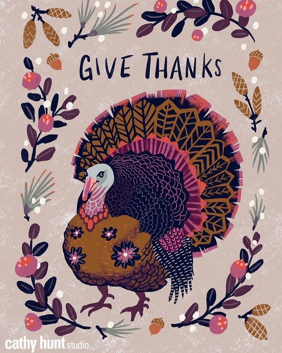 Happy Thanksgiving all!
-
#thanksgiving #thanks #givethanks #grateful #turkey #illustration #foodillustration #greetingcarddesign #greetingcard #greetingcards #cathyhunt #handlettering #handlettered #fallflowers #birdsbutterfliesandblooms #theydrawan