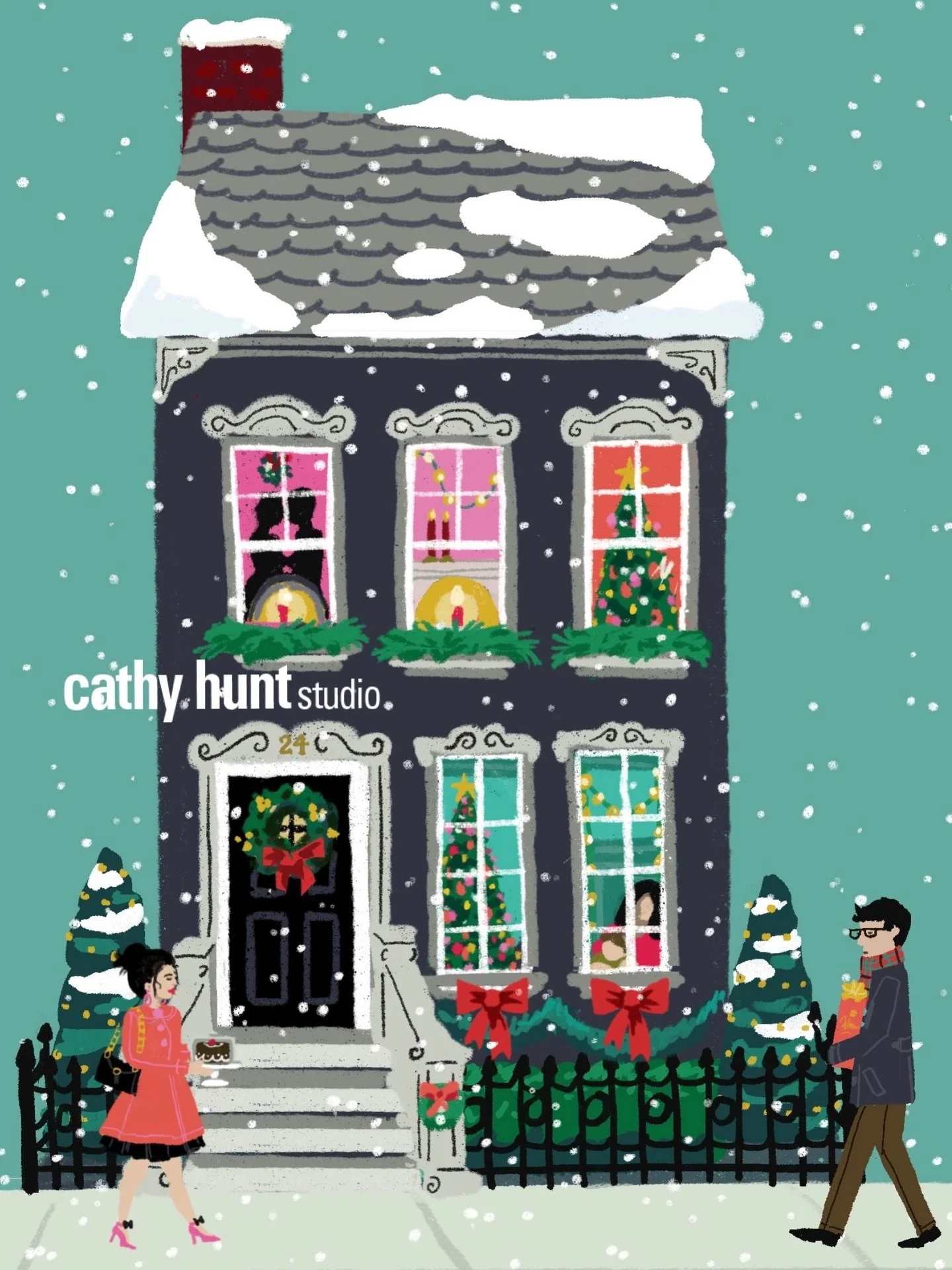 I see a &ldquo;meet cute&rdquo; happening. :) Happy New Year!
-
#holidayart #greetingcarddesign #surfacedesign #illustration #editorialillustration