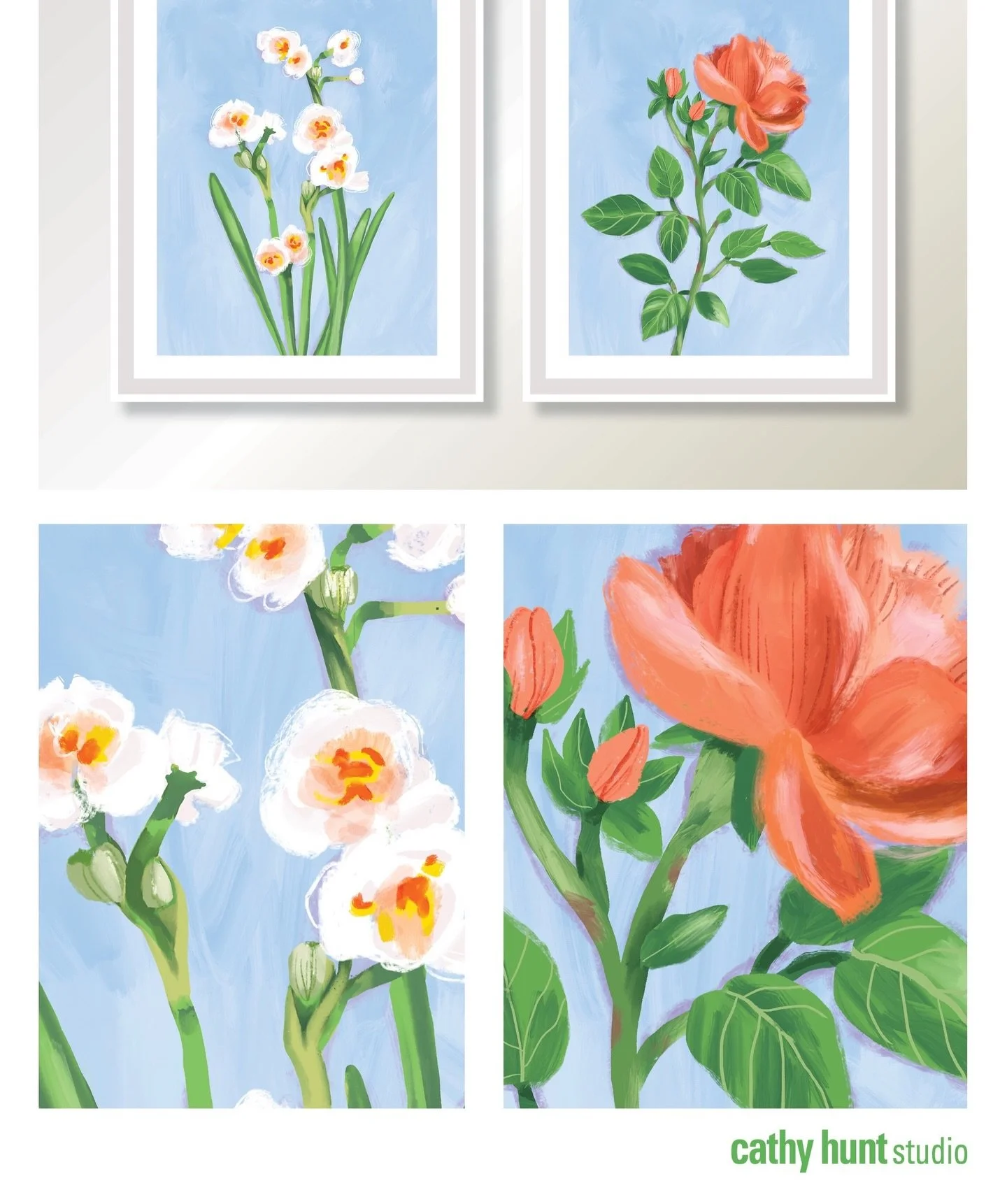 Spring is coming! 
#floralillustration #botanicalart #surfacepatterndesign #wallart #springflowers