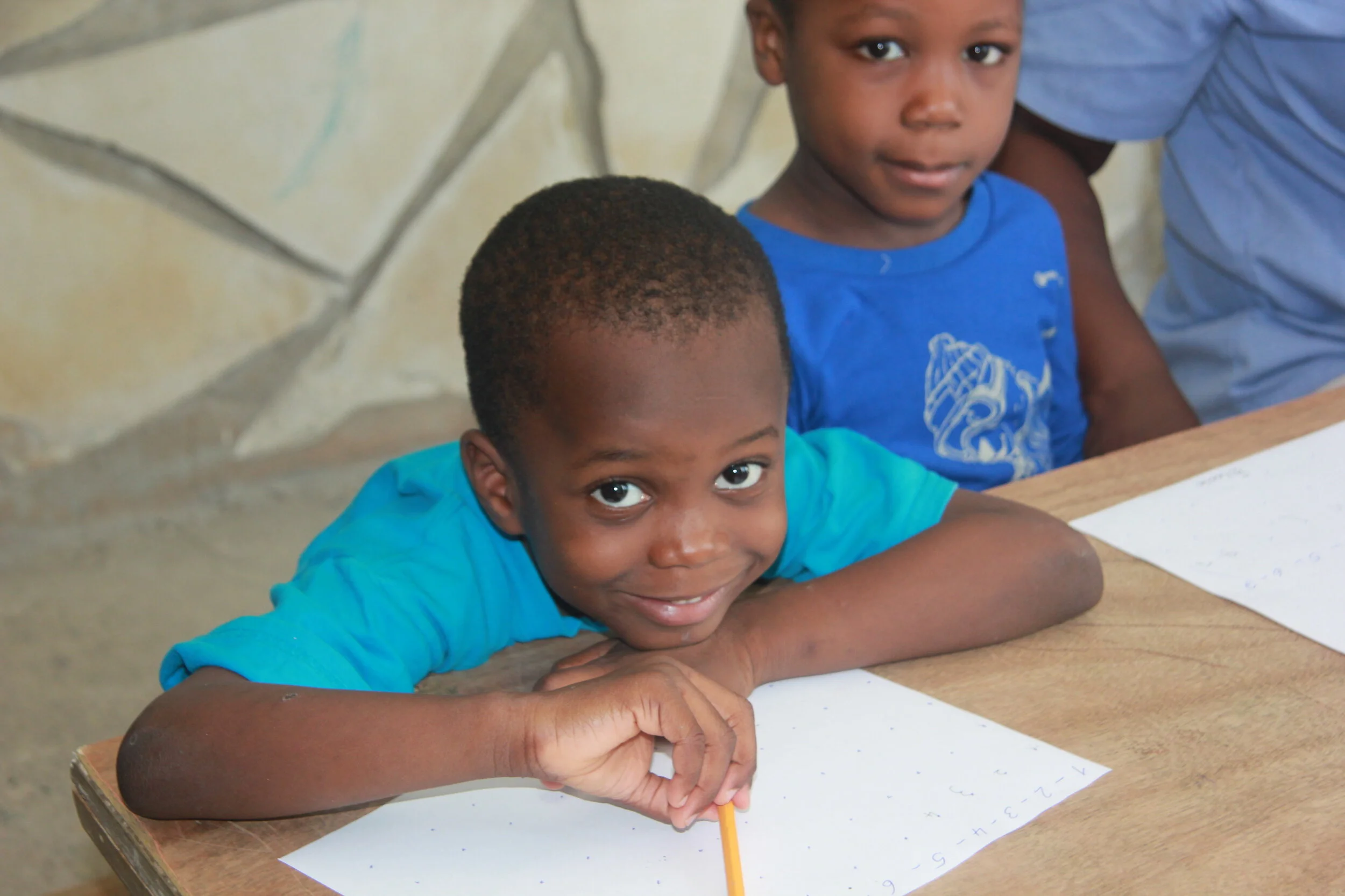  Antoine learning in Angel House’s preschool program 