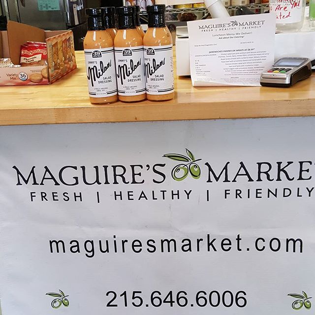 McGuires market Jimmy's Milan Salad Dressing appearing here now #Milan39 
#delicious #deli #Maguire's #phillyeats