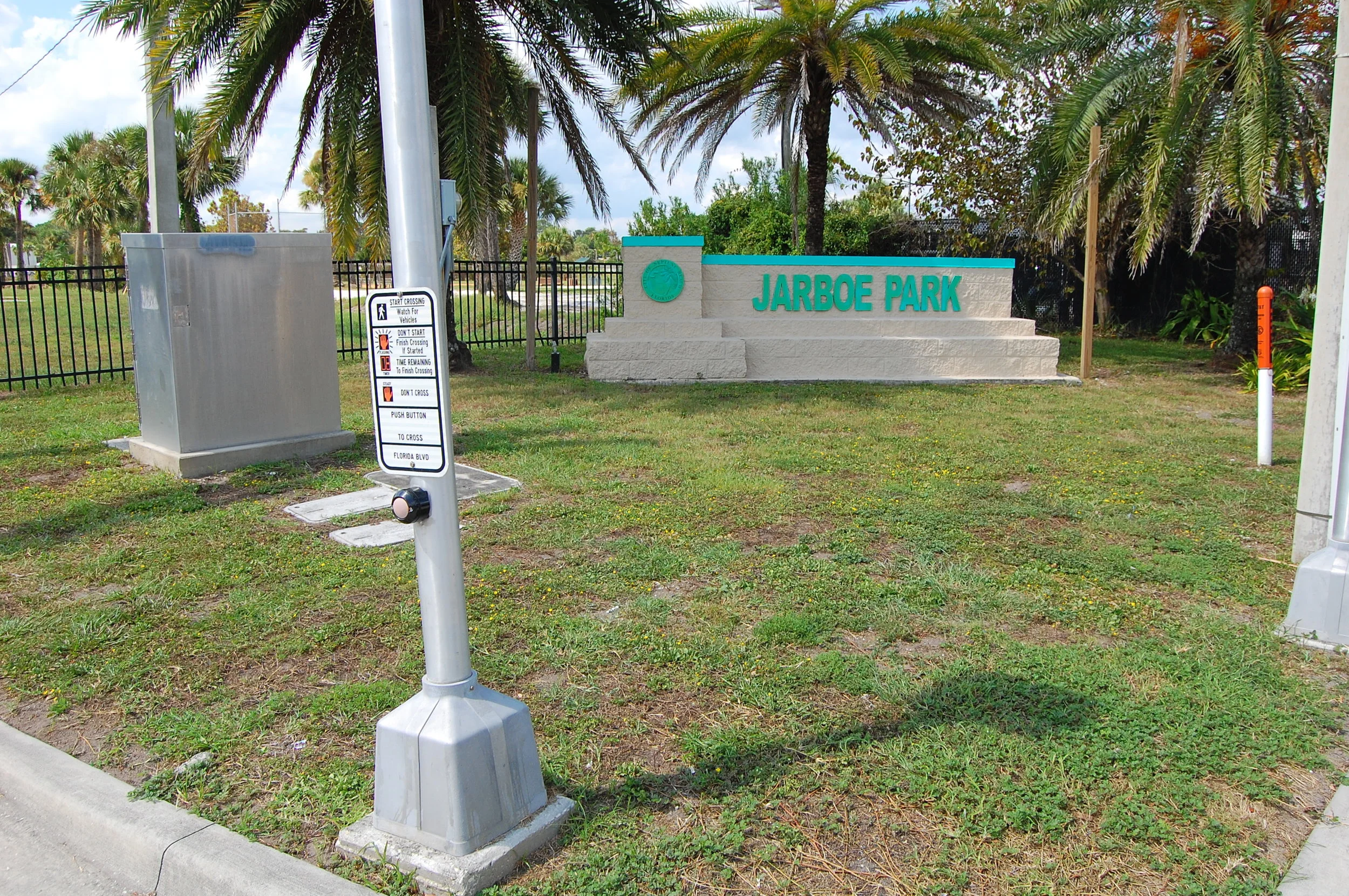  Jarboe Park existing entry sign as seen from 3rd Street 