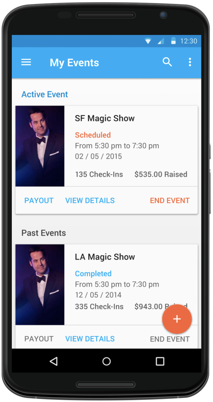 Manage your events easily