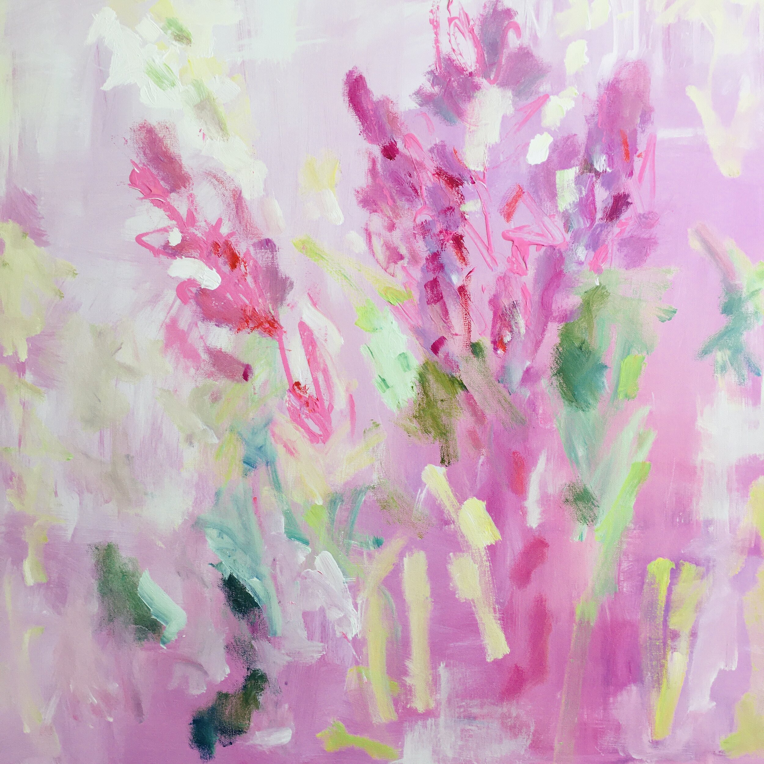 Stocks and Phlox  76 x 76 cm