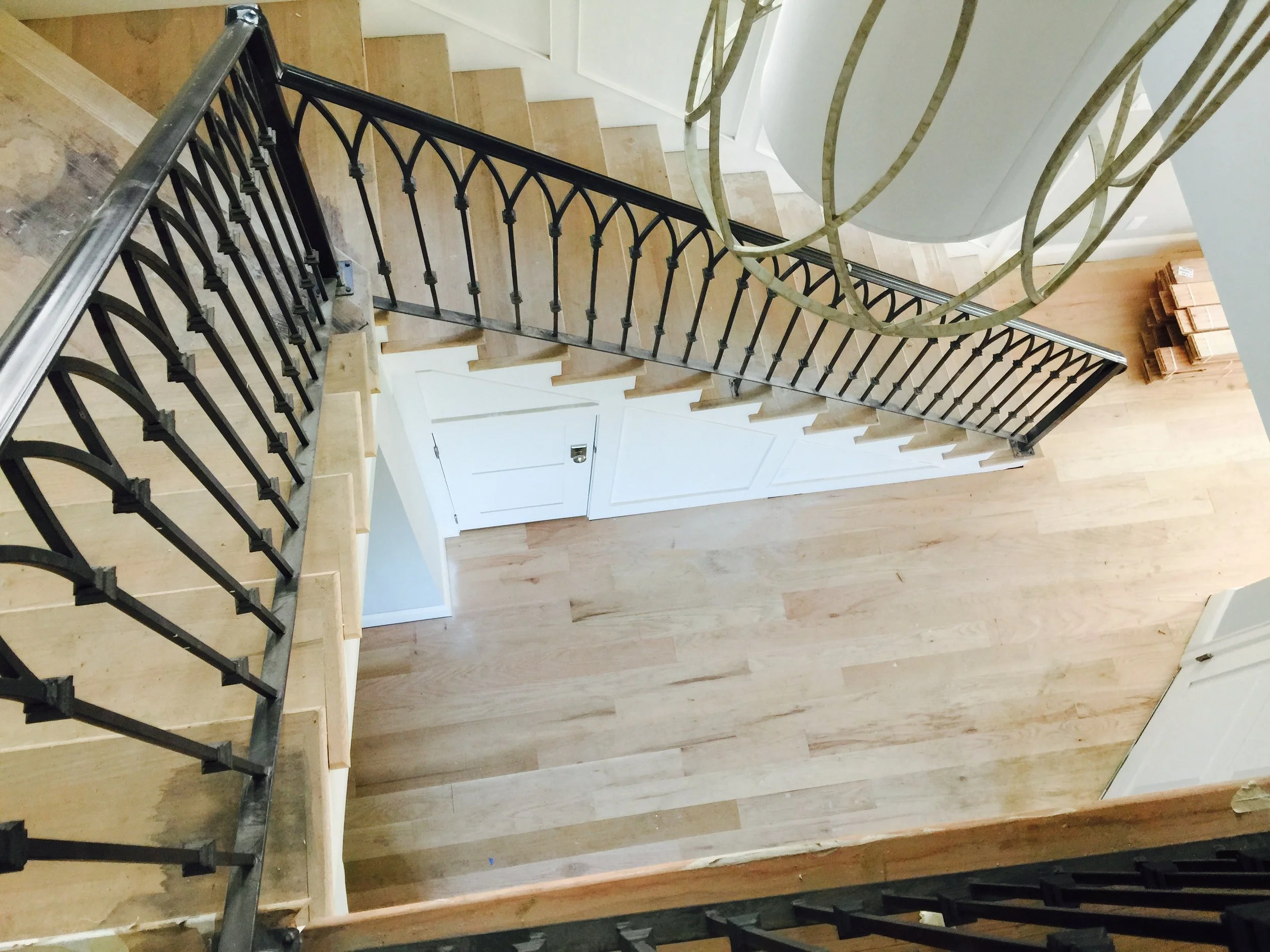 RED OAK 5 INCH SOLID WOOD FLOORING INSTALLED IN HEIGHTS HOUSTON.