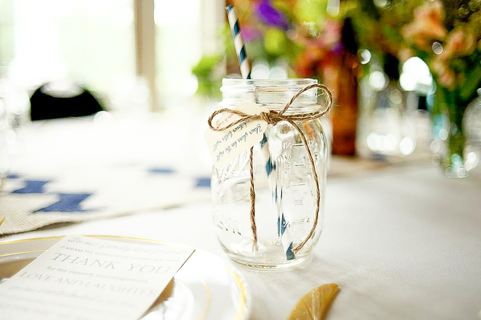 Mason jars seem to be a staple that is here to stay, so dress it up and make it work in a classy southern way!