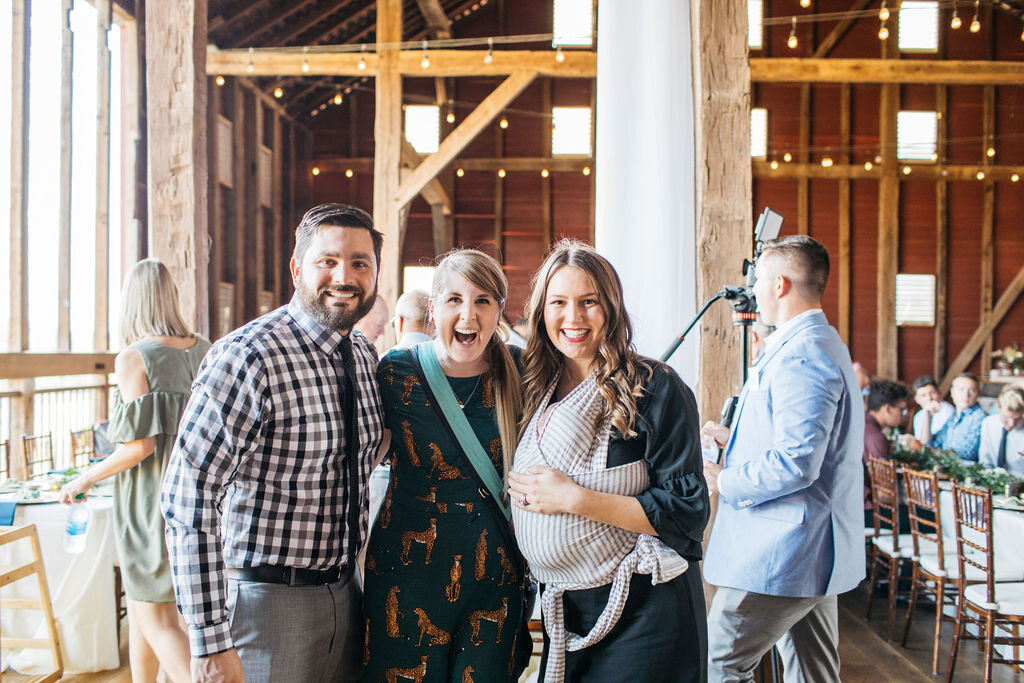 #Sarahsandwich with my couple Alivia & Mike from last year! They now have a little guy <3 Best Sandwich Photo Ever!! (also please ignore my weird excited face…)