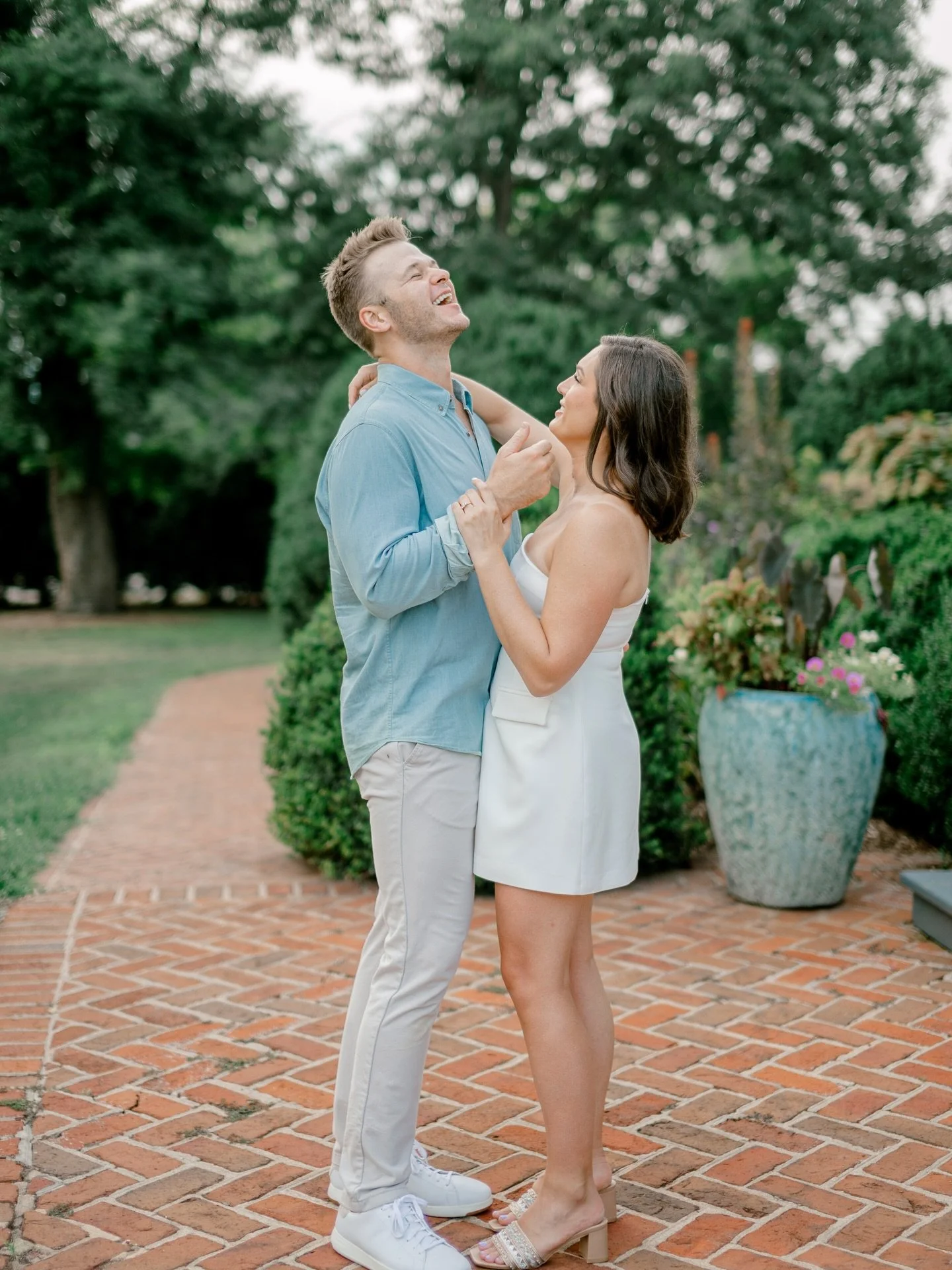 Sometimes engagement sessions open the door to beautiful new locations, I loved photographing at the private school J works at-the grounds were so beautiful &amp; full of magical spots for photos. 
#virginiaweddingphotographer #virginiawedding #vawed