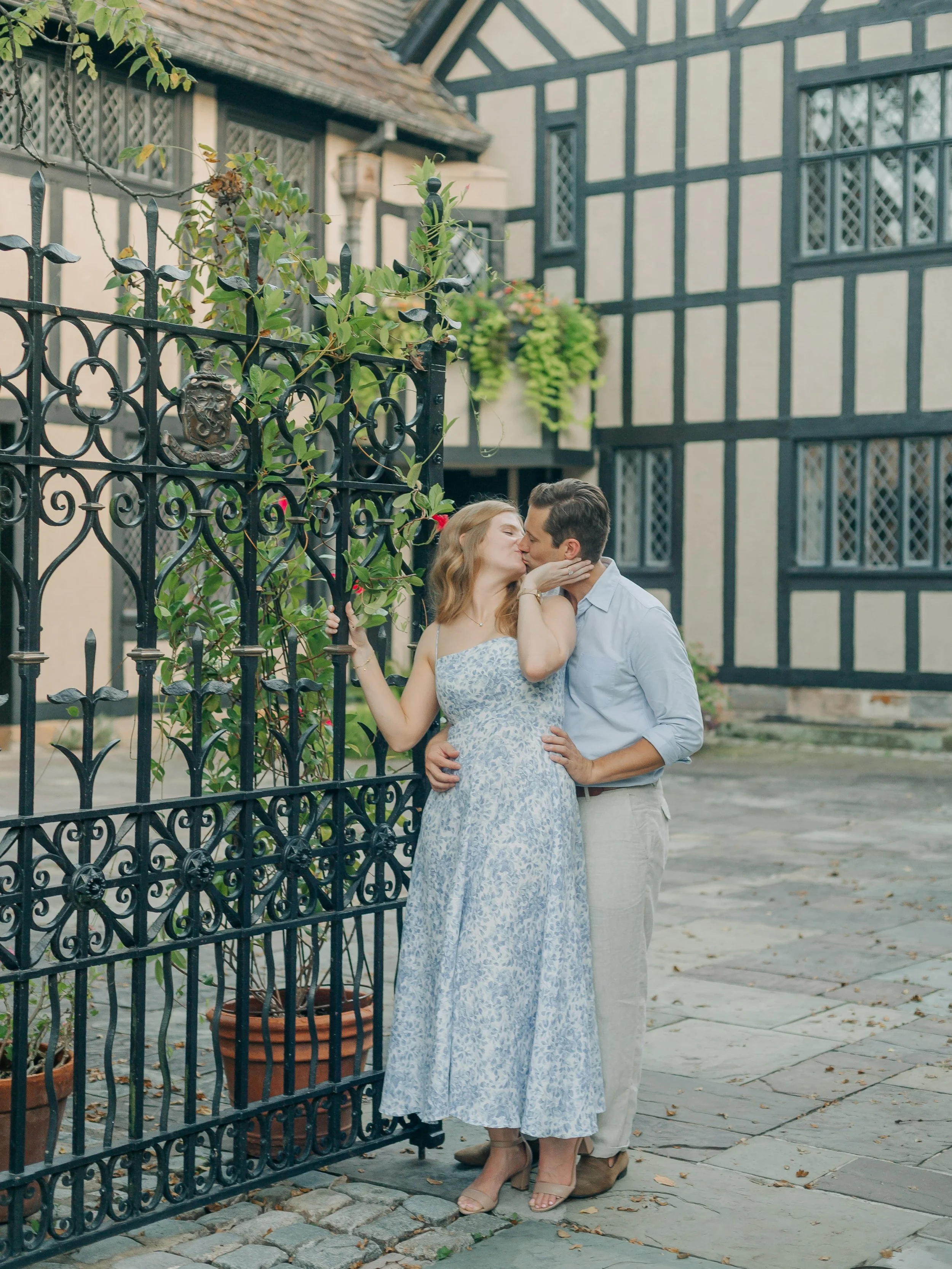 Tomorrow, these two get married🥹🤍
&amp; somewhere between the garden strolls, stolen kisses, and a very important little four-legged guest, I was reminded of one of my favorite things about engagement sessions&hellip;
They&rsquo;re a chance to slow