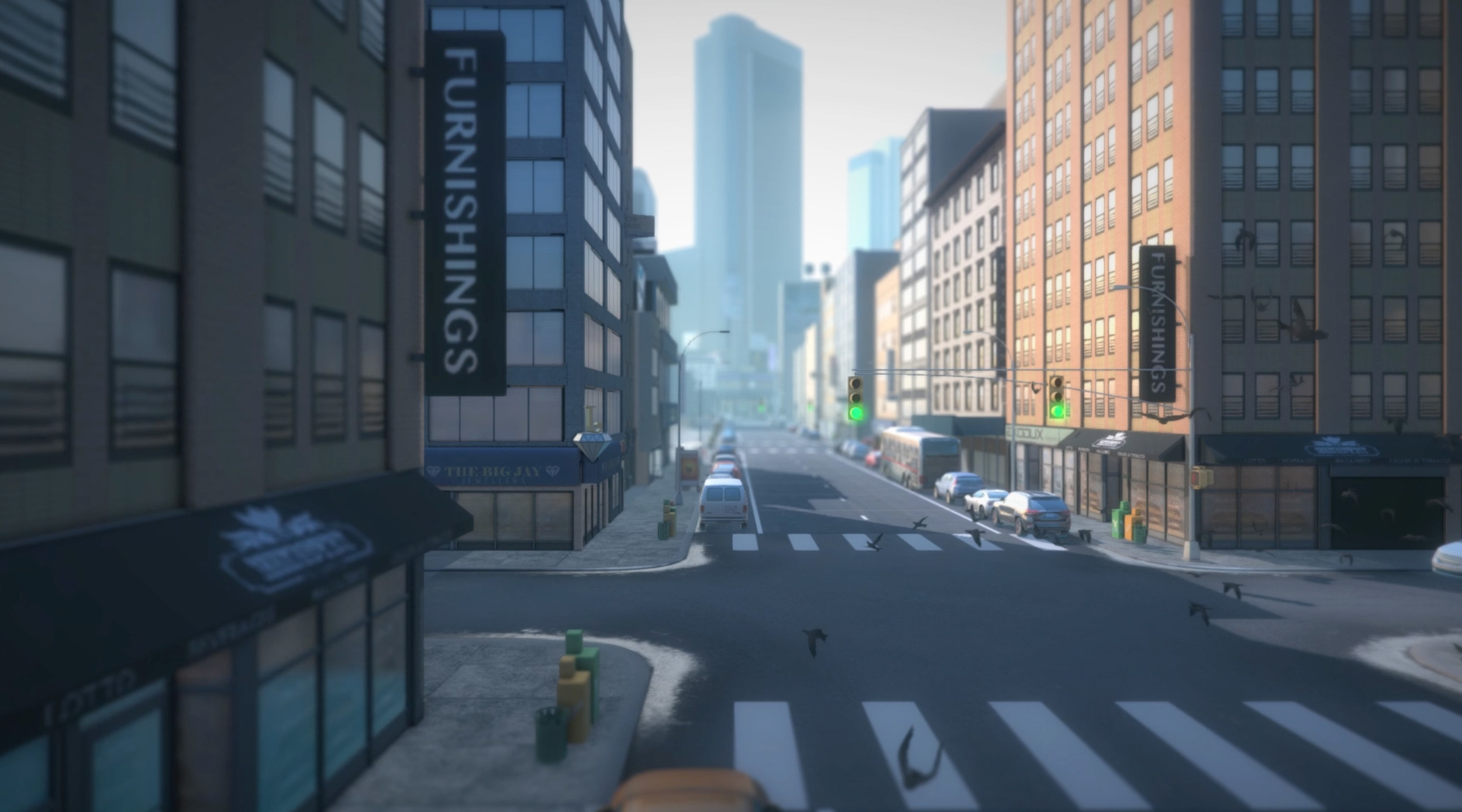 3D render of simulator environment.