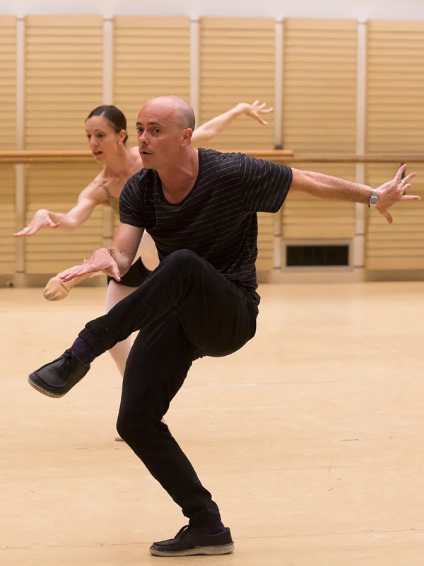 REHEARSING "SQUANDER AND GLORY" WITH PRINCIPAL ARTIST, LEANNE STOJMENOV photo - kate longley