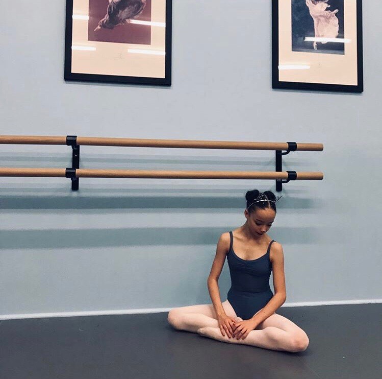 amber, wearing mdm antares leotard.