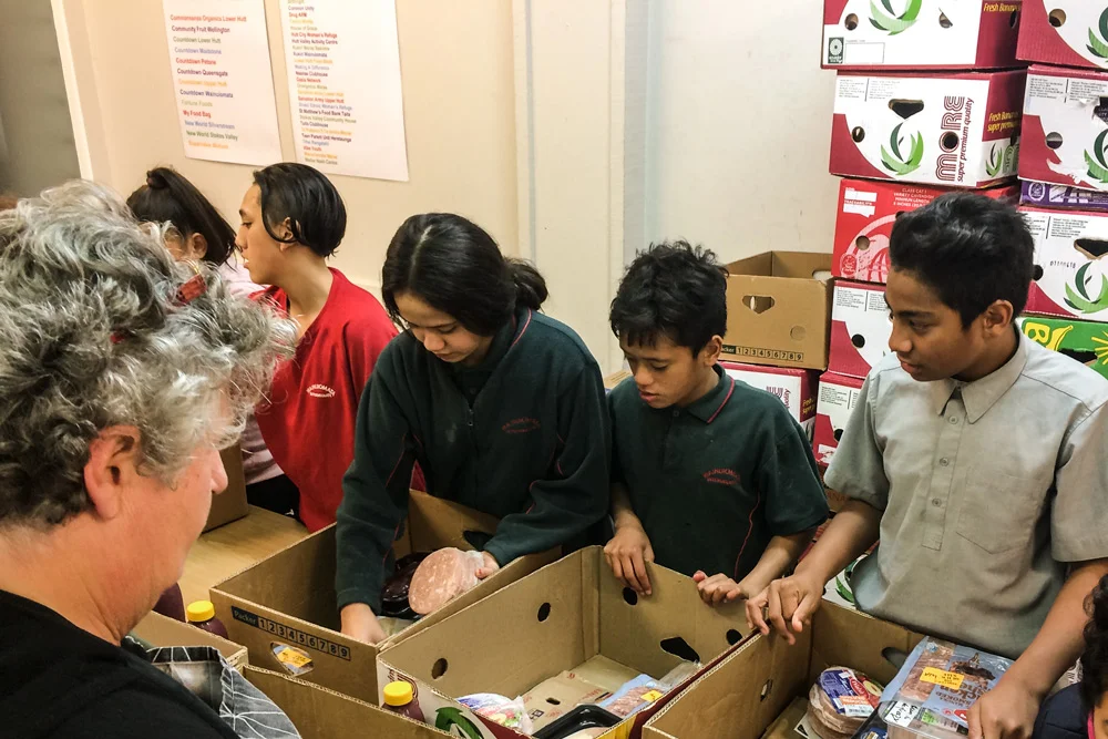 The rangatahi visit Kaibosh Lower Hutt