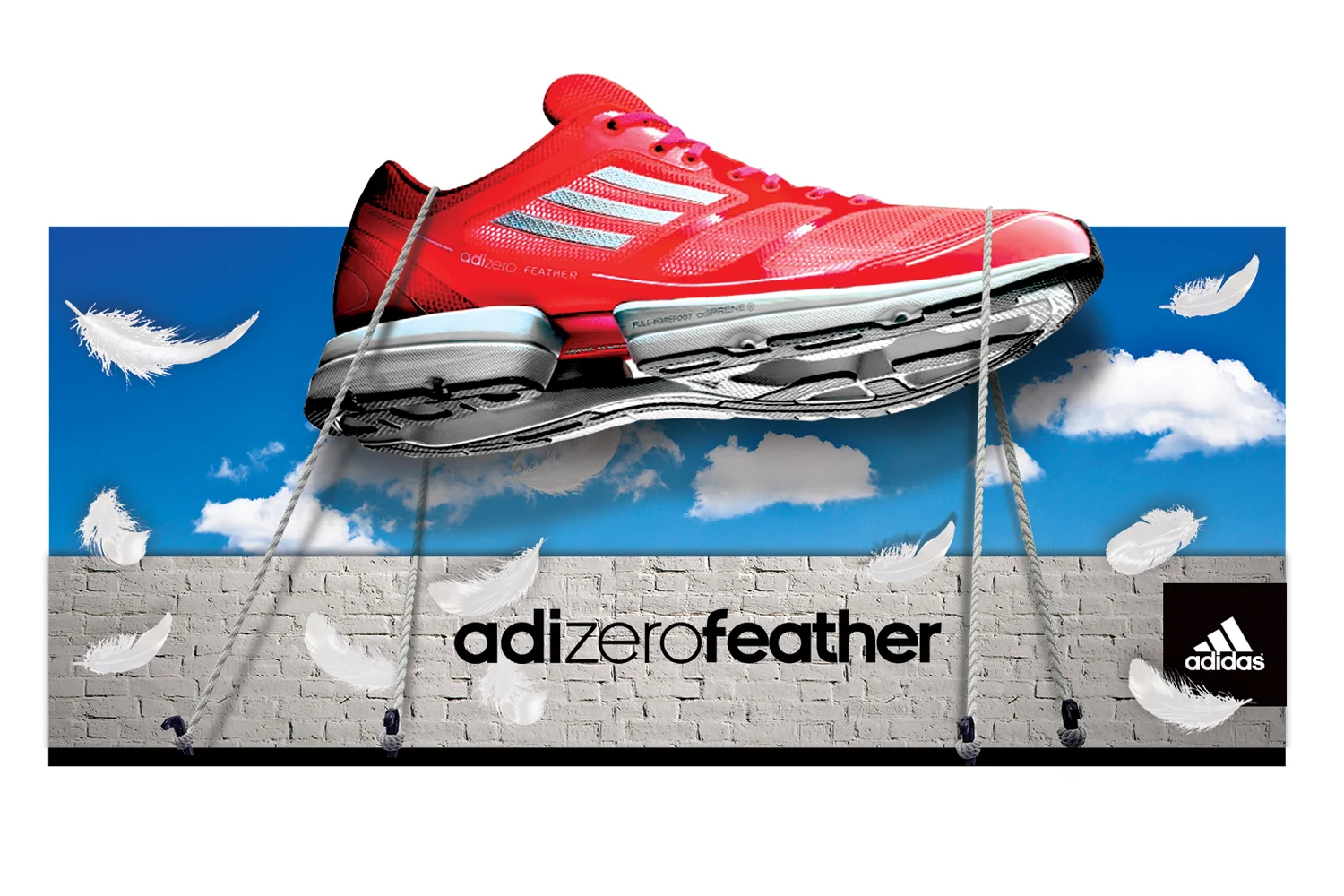  ADIZERO BILLBOARD Billboard designed to promote the Adizero range of lightweight running shoes.   