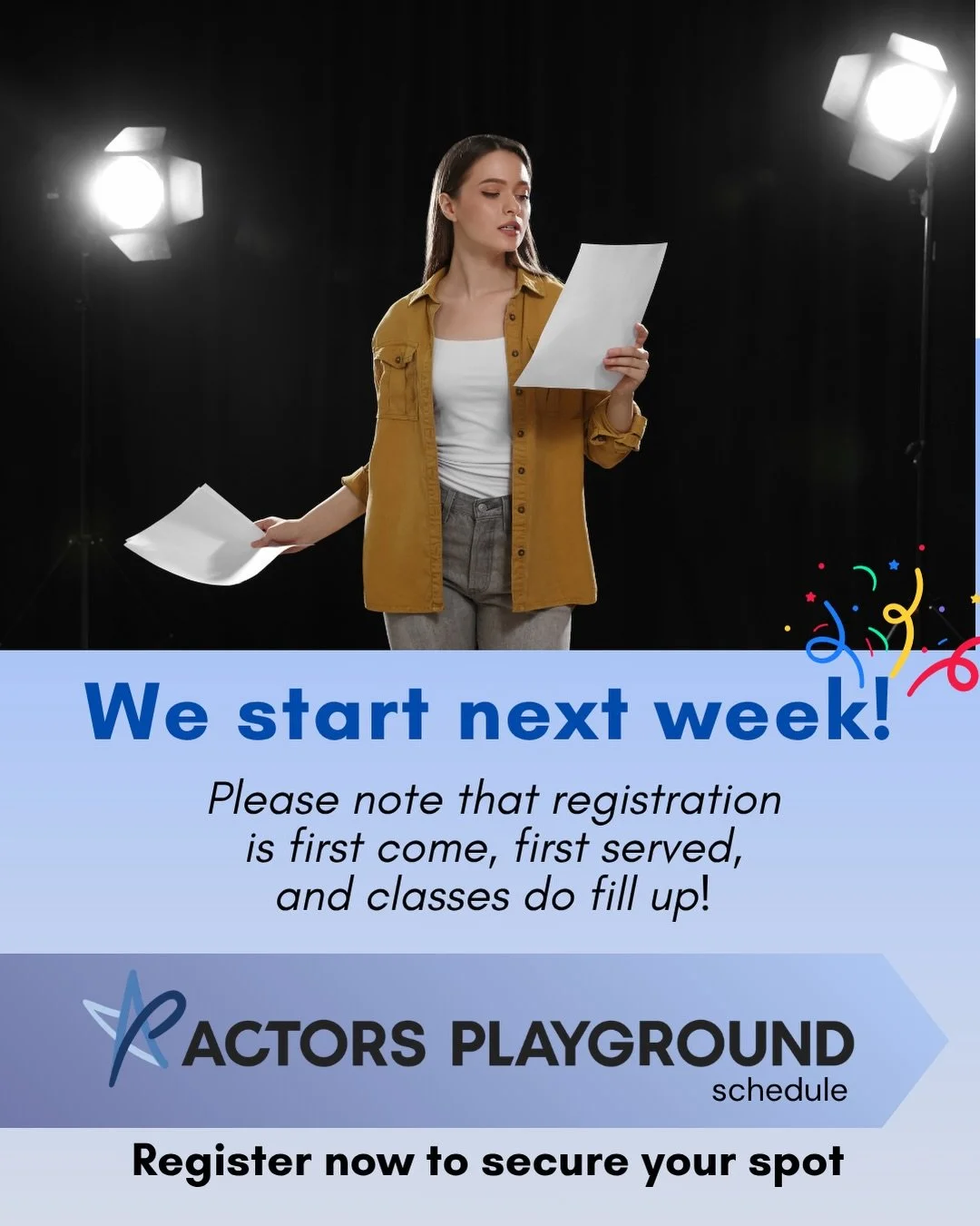 Can&rsquo;t wait to see you next week! 🎉
If you haven&rsquo;t registered yet, make sure you reserve your spot. DM us with any questions 🎭