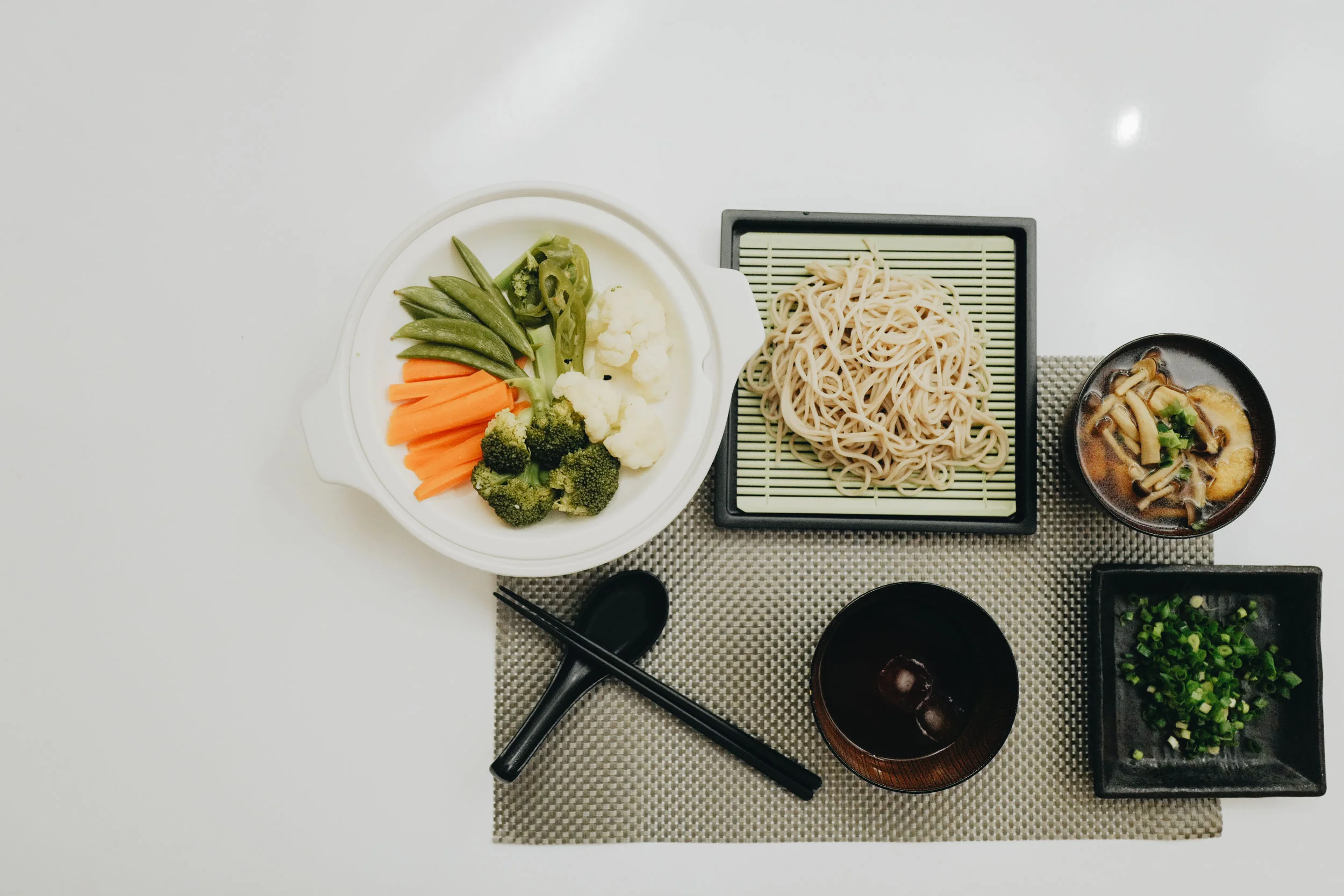 Japanese Vegan Dinner - Cold Soba.