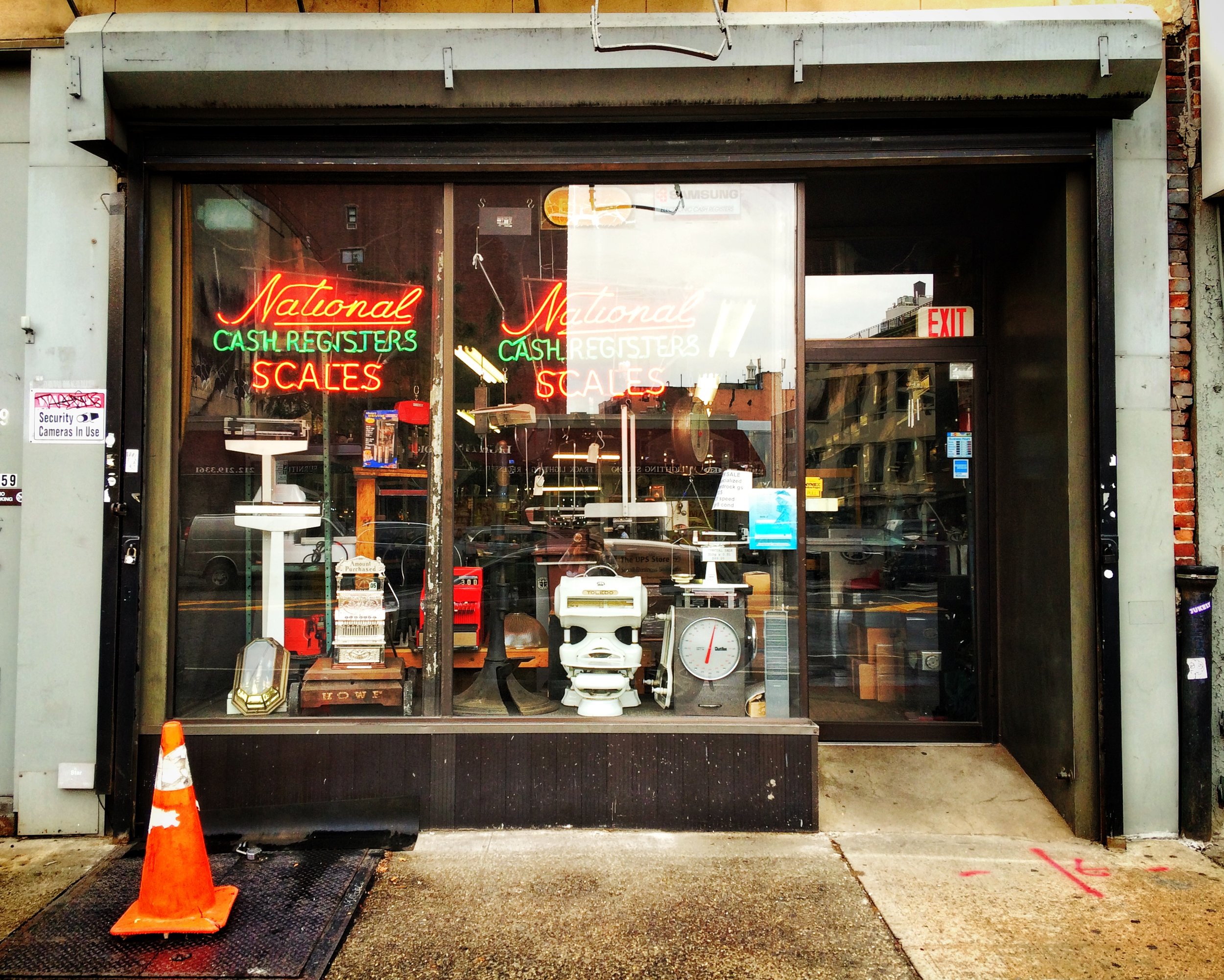 The facade of Faerman Cash Register Co., which has been in business on the Bowery and Broome Street for 106 years. Photo Credit P. Peterson