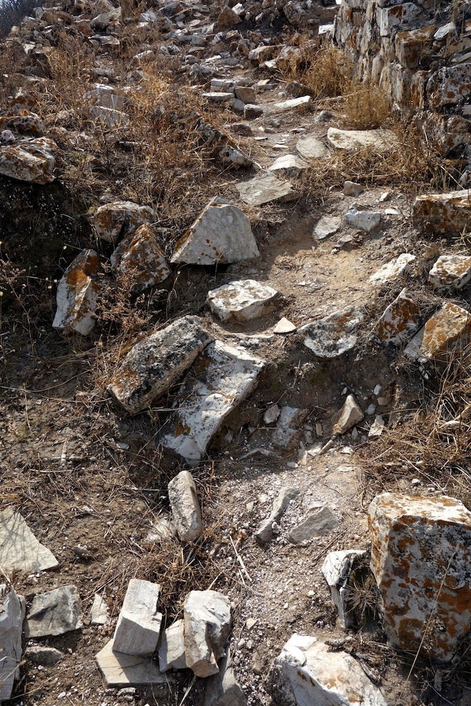Over the centuries, thousands of villagers have used stones from the Wall to build or repair their houses. These sections are hard work for hikers.