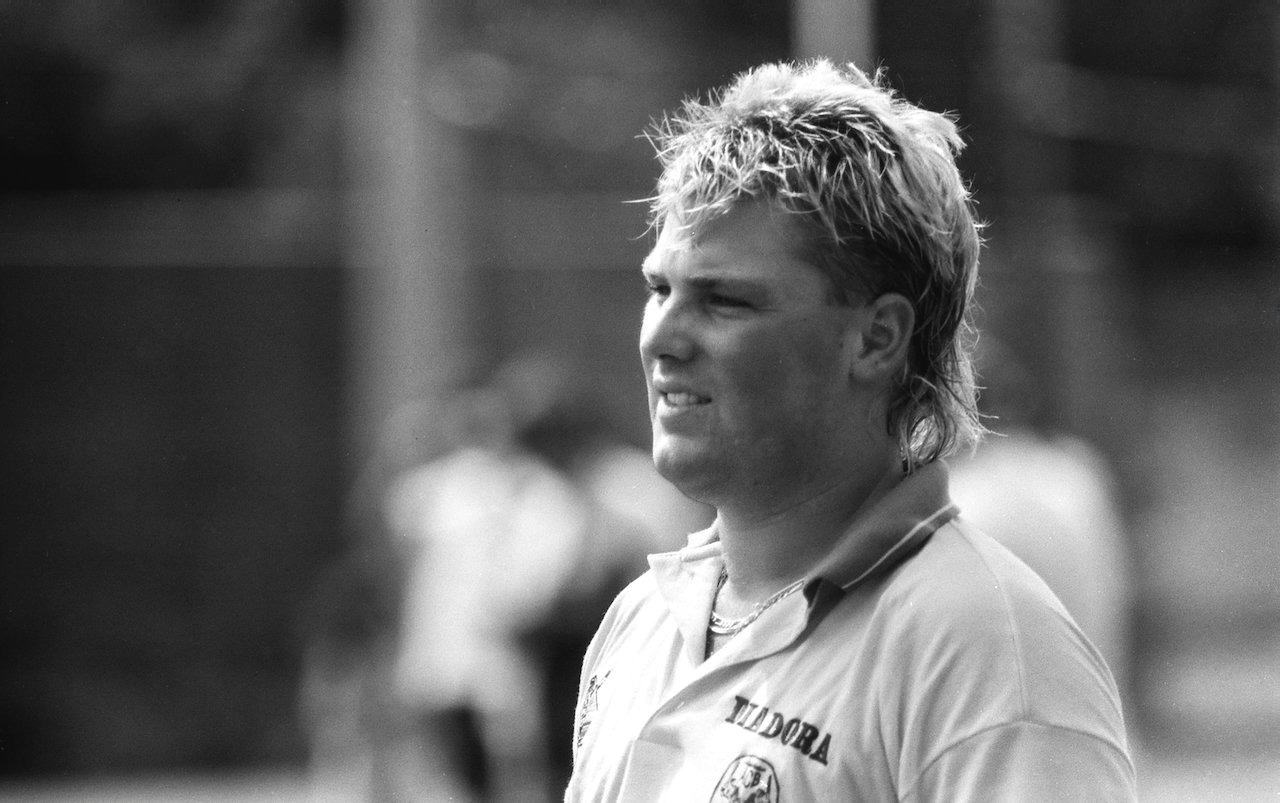 Shane Warne at practice the day before his Test debut, SCG, January 1, 1991