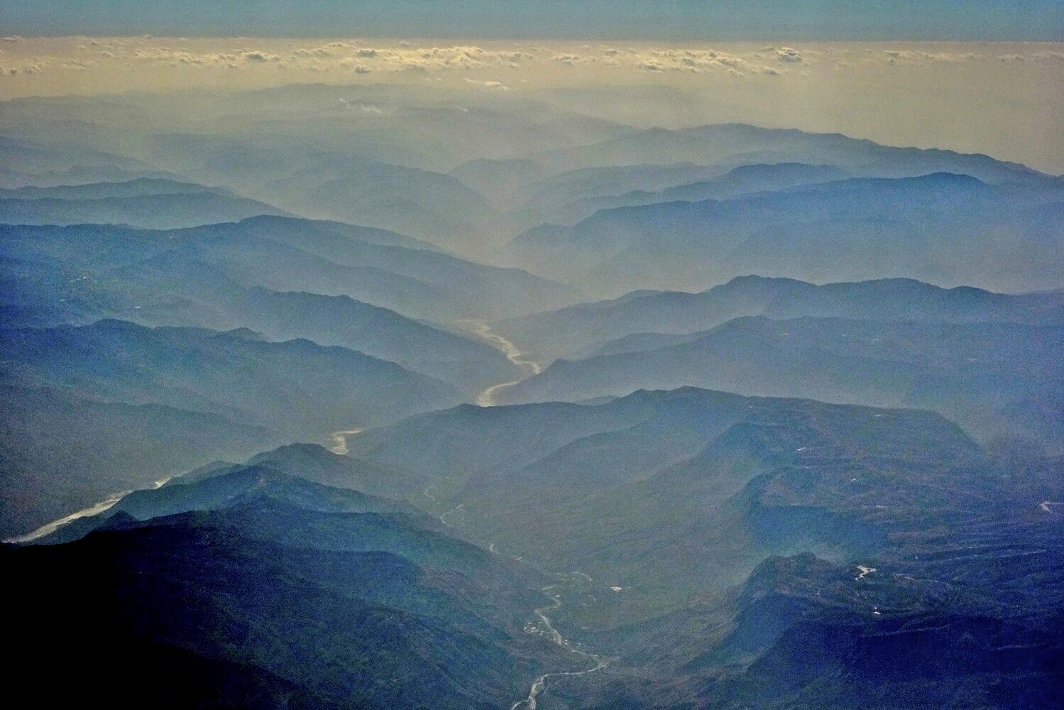 Yangtze River from a flight from Lijiang to Kunming