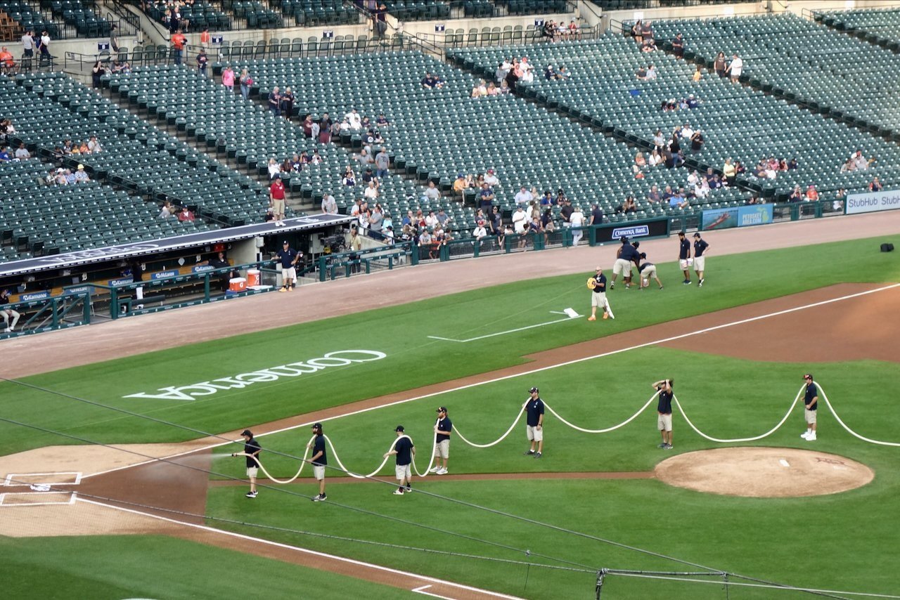 Before play, Tigers v Twins