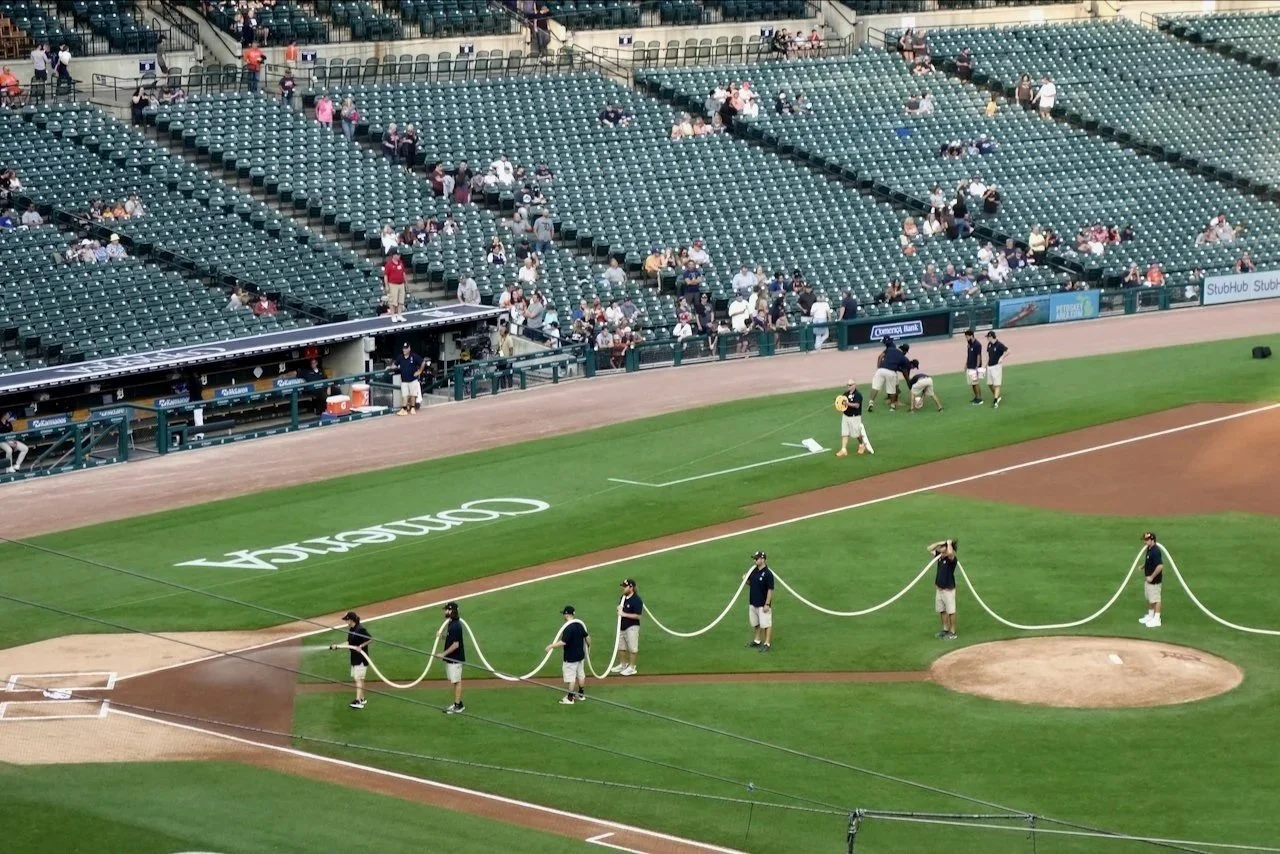 Before play, Tigers v Twins