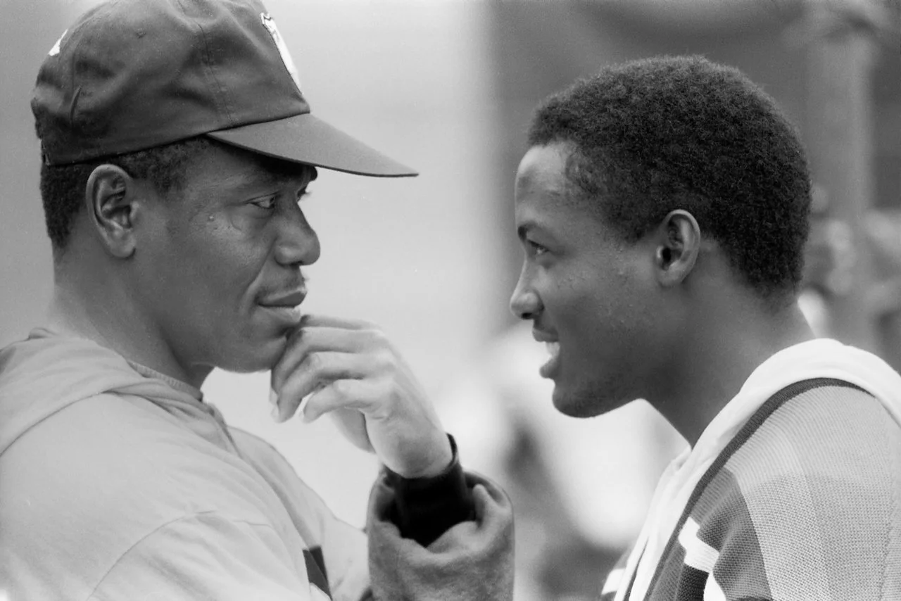 Desmond Haynes &amp; Brian Lara, World Cup practice, MCG, March 1992 