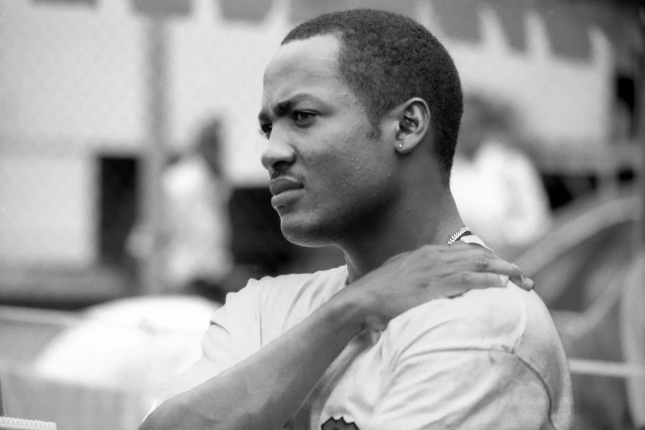 Brian Lara, nets session, Brisbane, November 1996