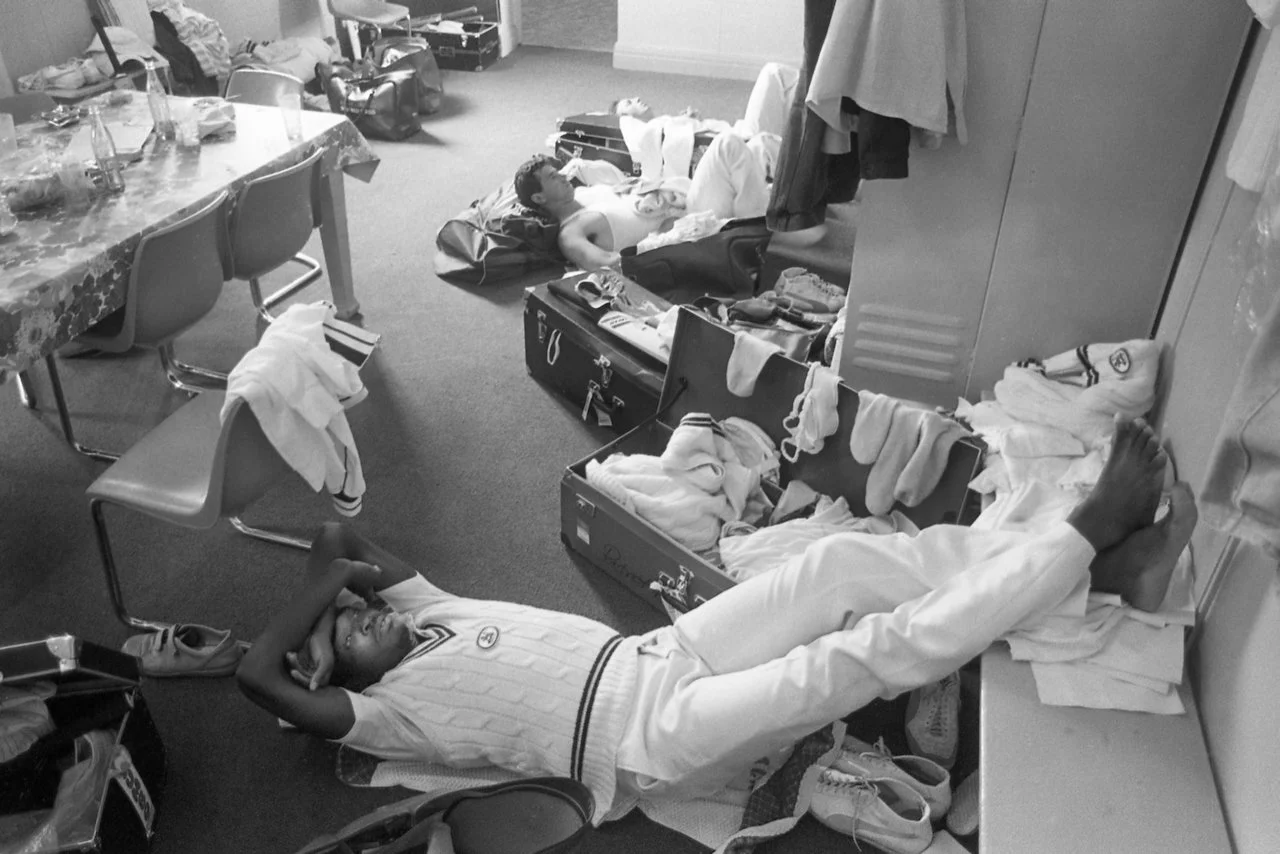 Patrick Patterson, tea break fourth day, Tasmania v SA, Adelaide Oval, November 1984 