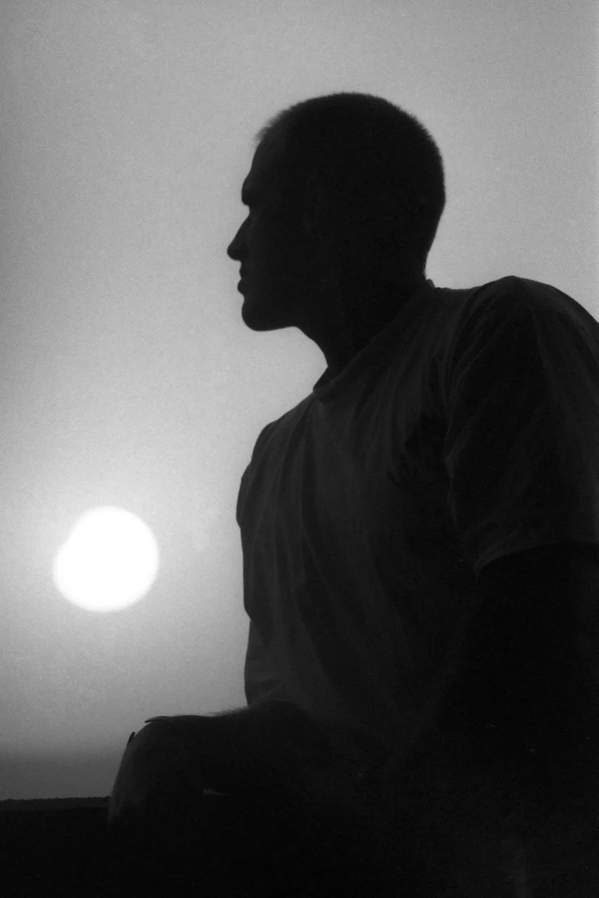 Matthew Hayden on the roof of the team hotel, Pune, India, March 2001 