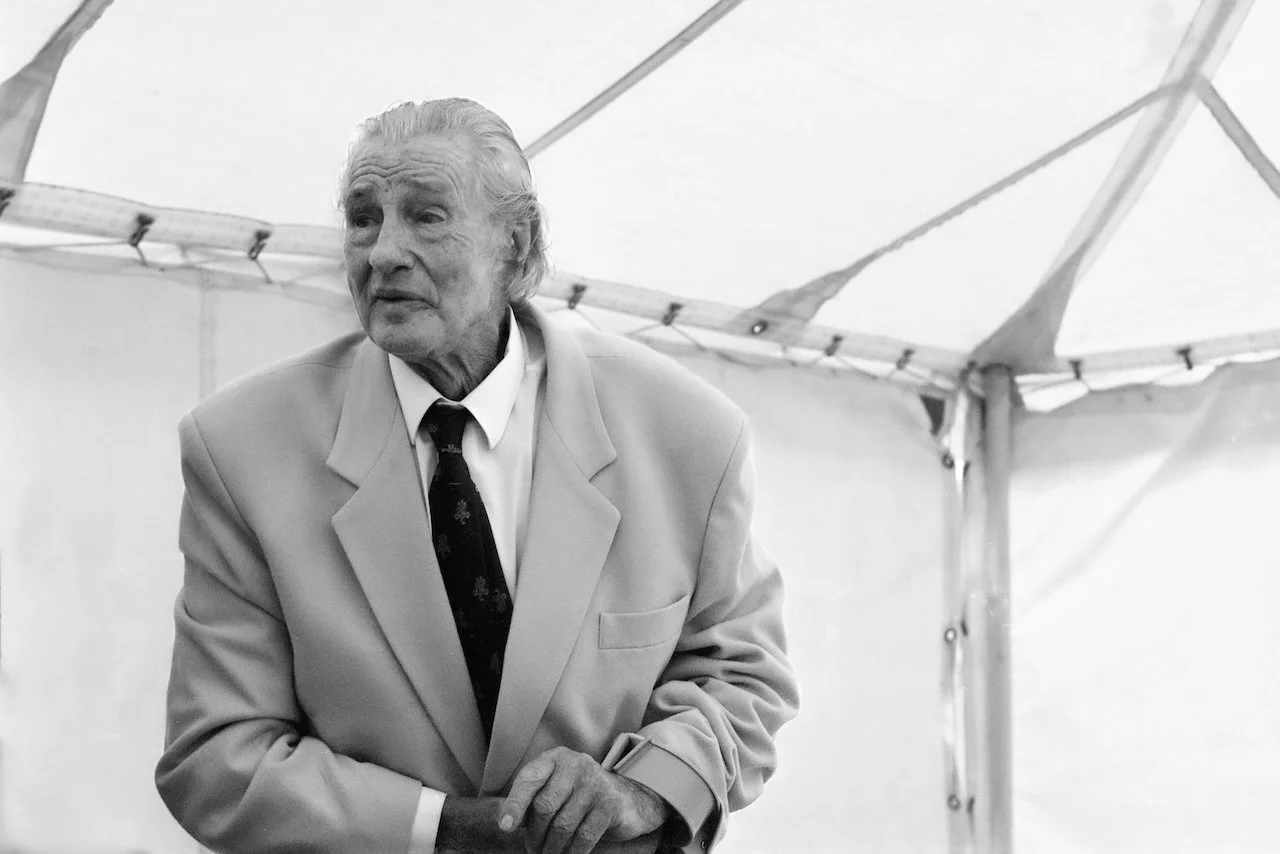 The great Australian all-rounder Keith Miller at an Australian Crusaders v Getty XI match, Wormsley, Buckinghamshire, July 1997 