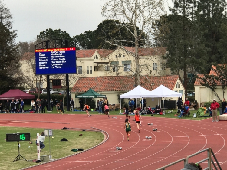 Amber Rosario 400m hurdles, Lane 7 @ Claremont-Mudd Scripps