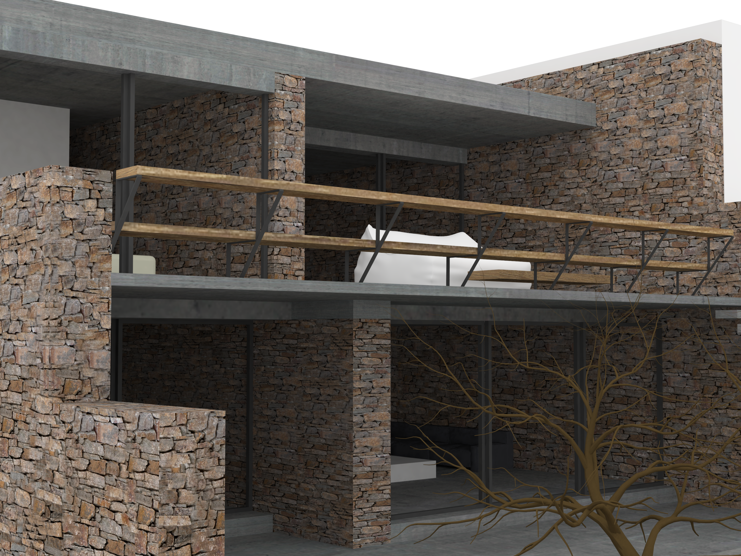 New front balcony with seat