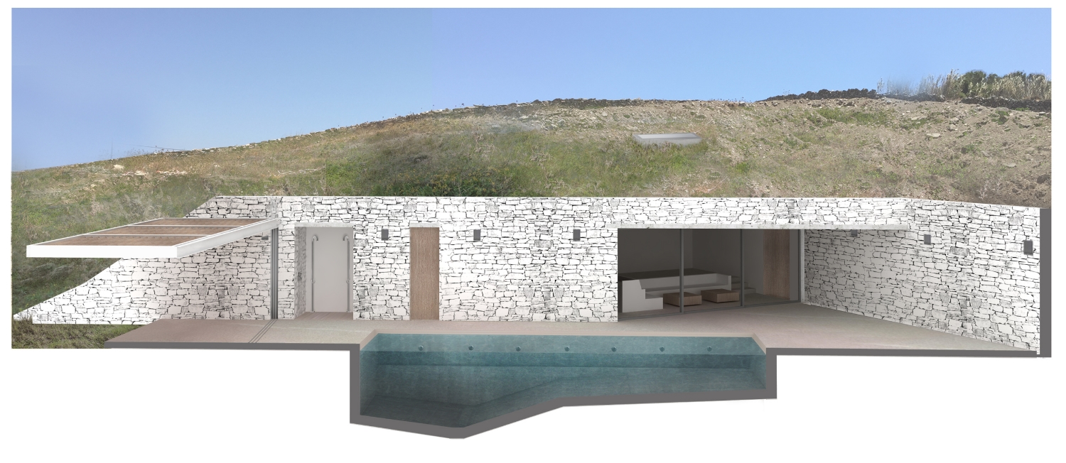 Pool Courtyard - East Elevation