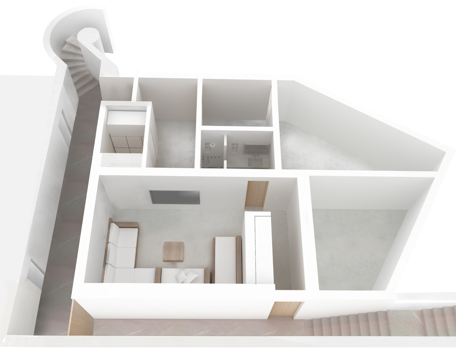 TV Room Perspective Plan