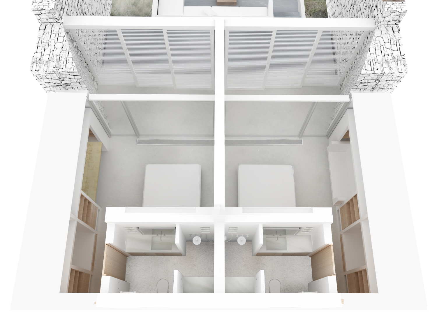 Bedrooms Perspective Plan