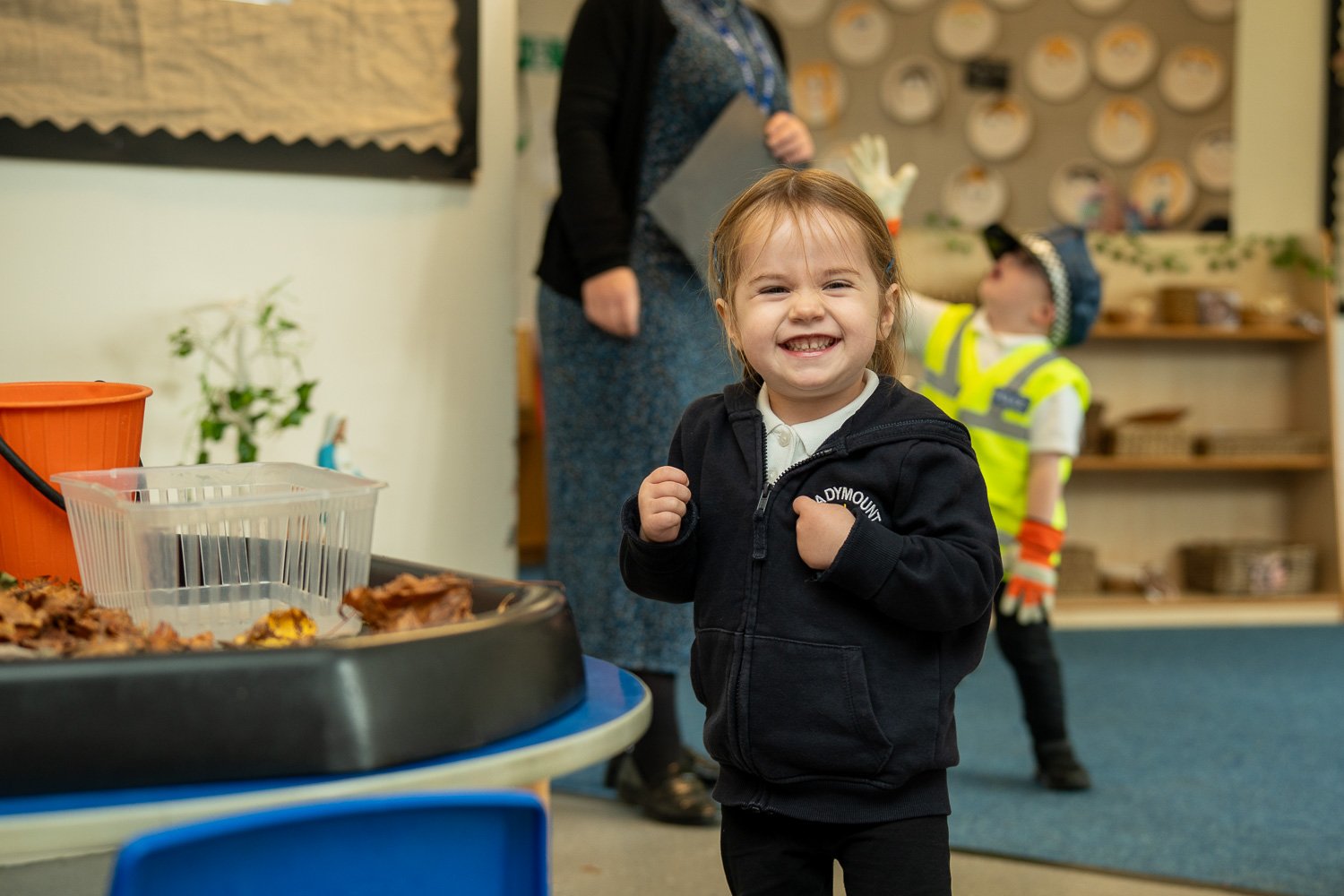 A happy, smiling child at Ladymount Catholic Primary School