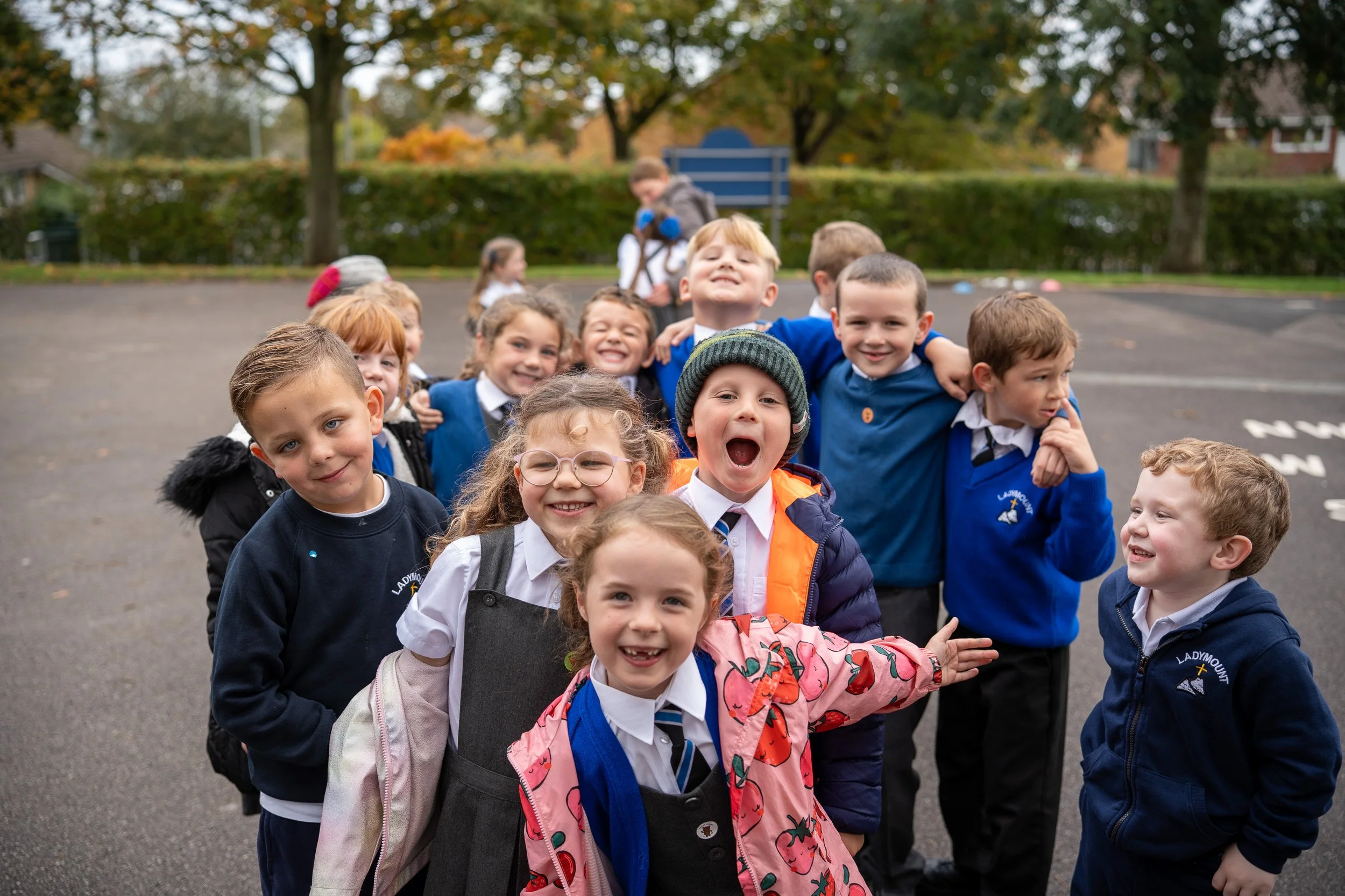 Happy and smiling children at Ladymount Catholic Primary School