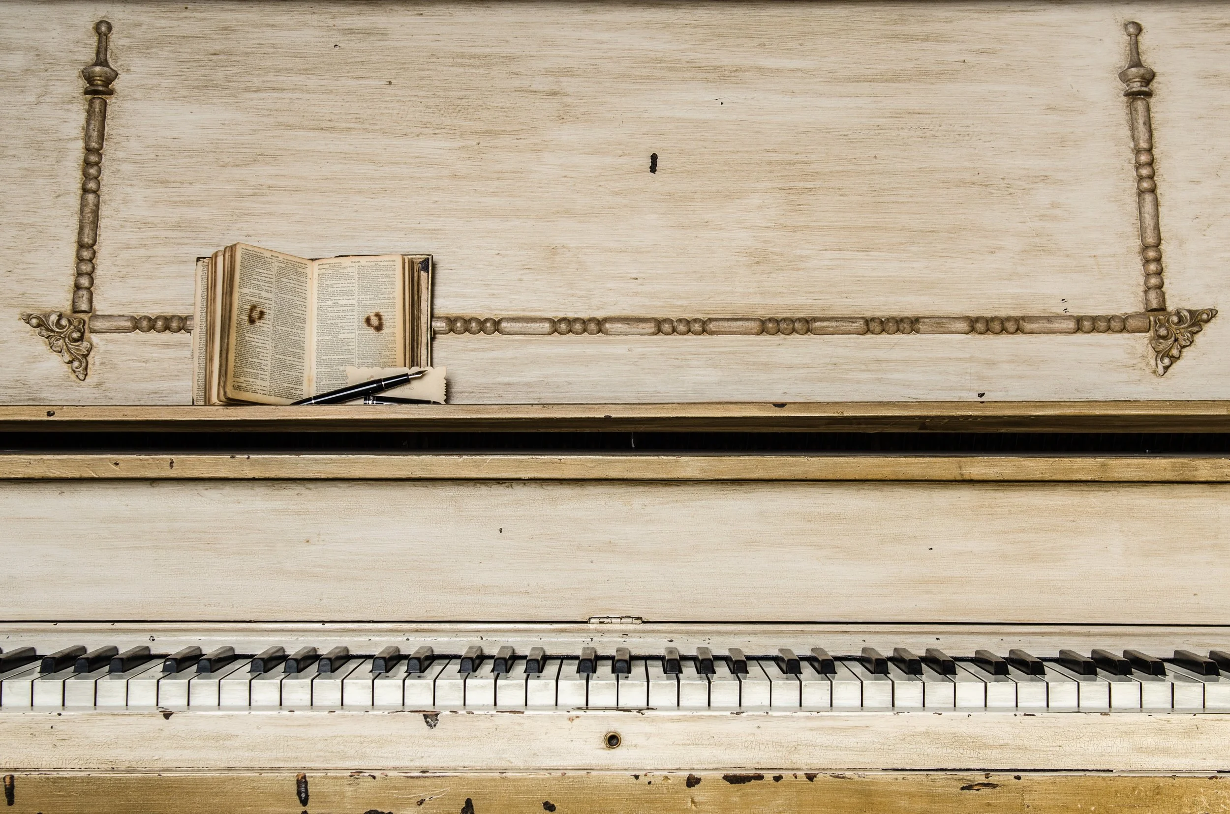 Music publishing - image of a piano with a songbook resting on it