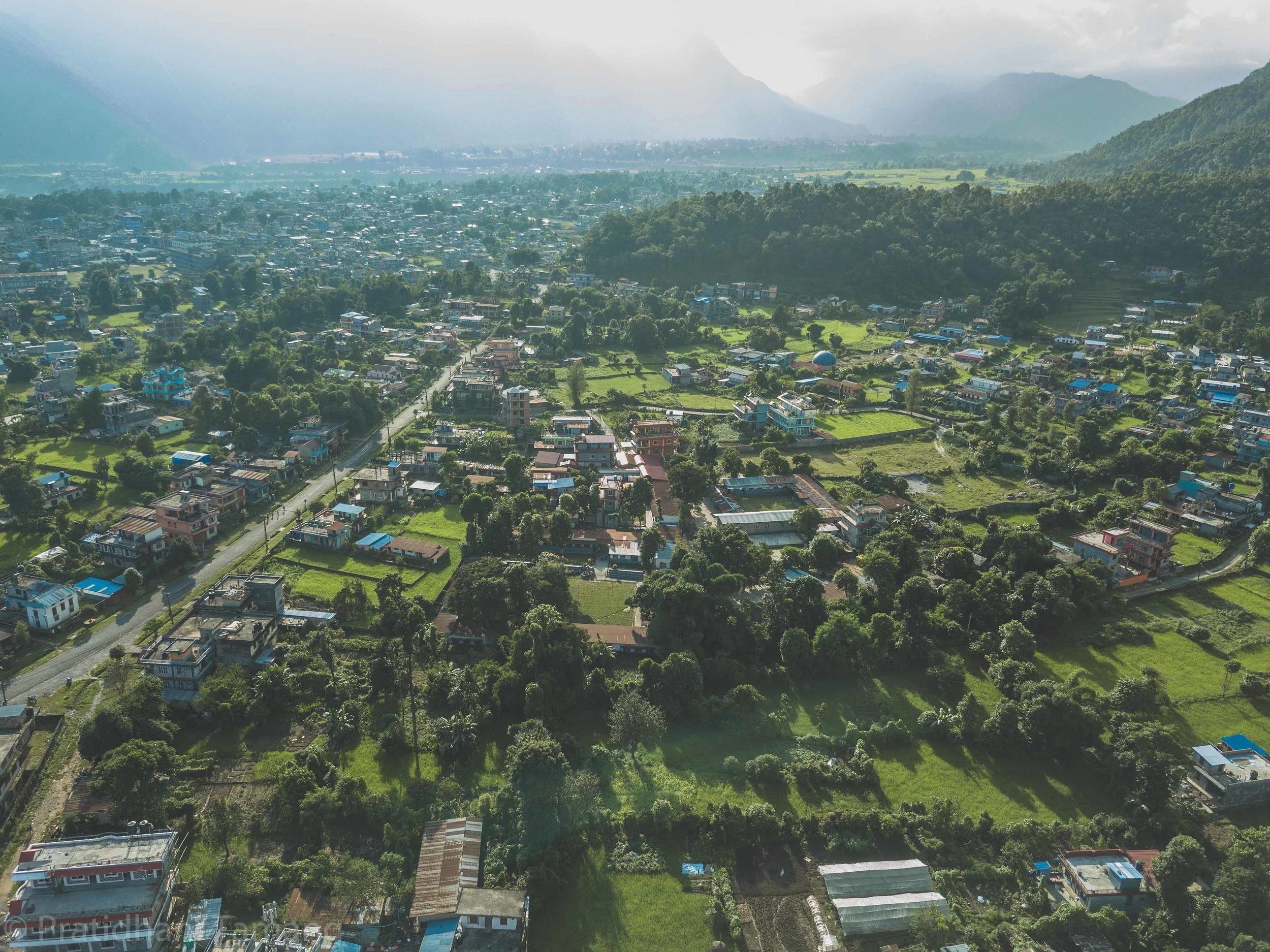 Aerial Pokhara. Courtesy Derek's drone. 