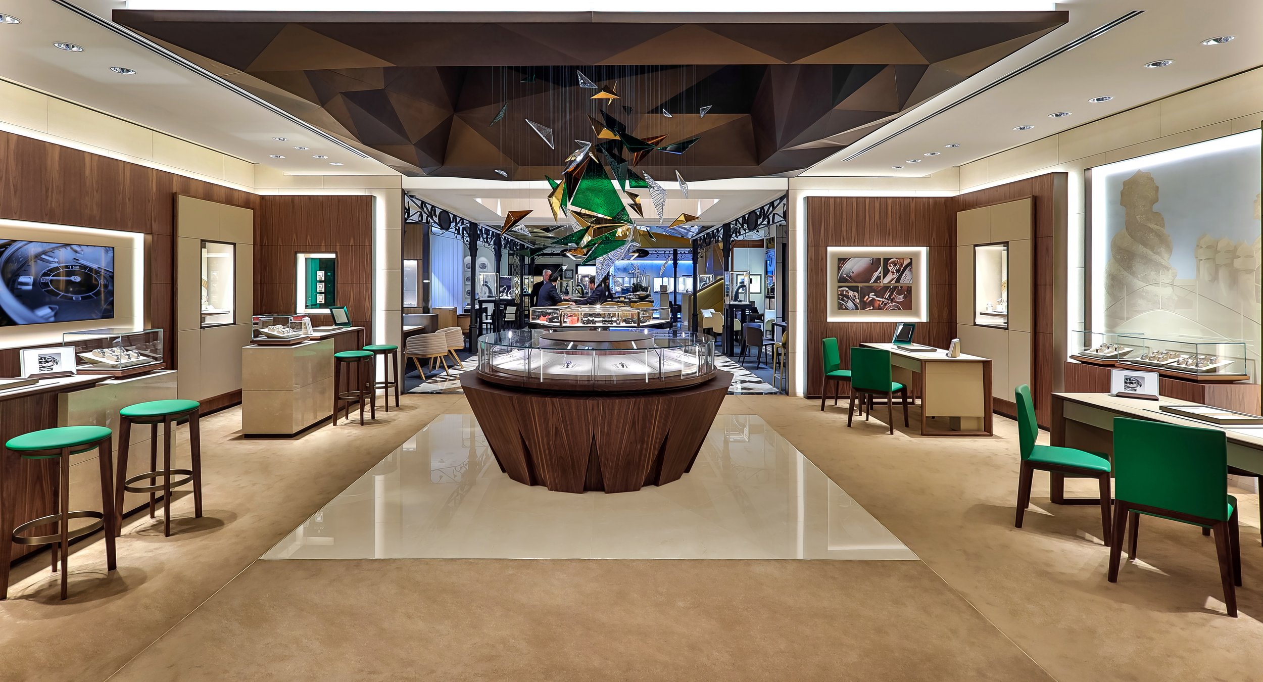 Bespoke installation for Rolex store, Barcelona