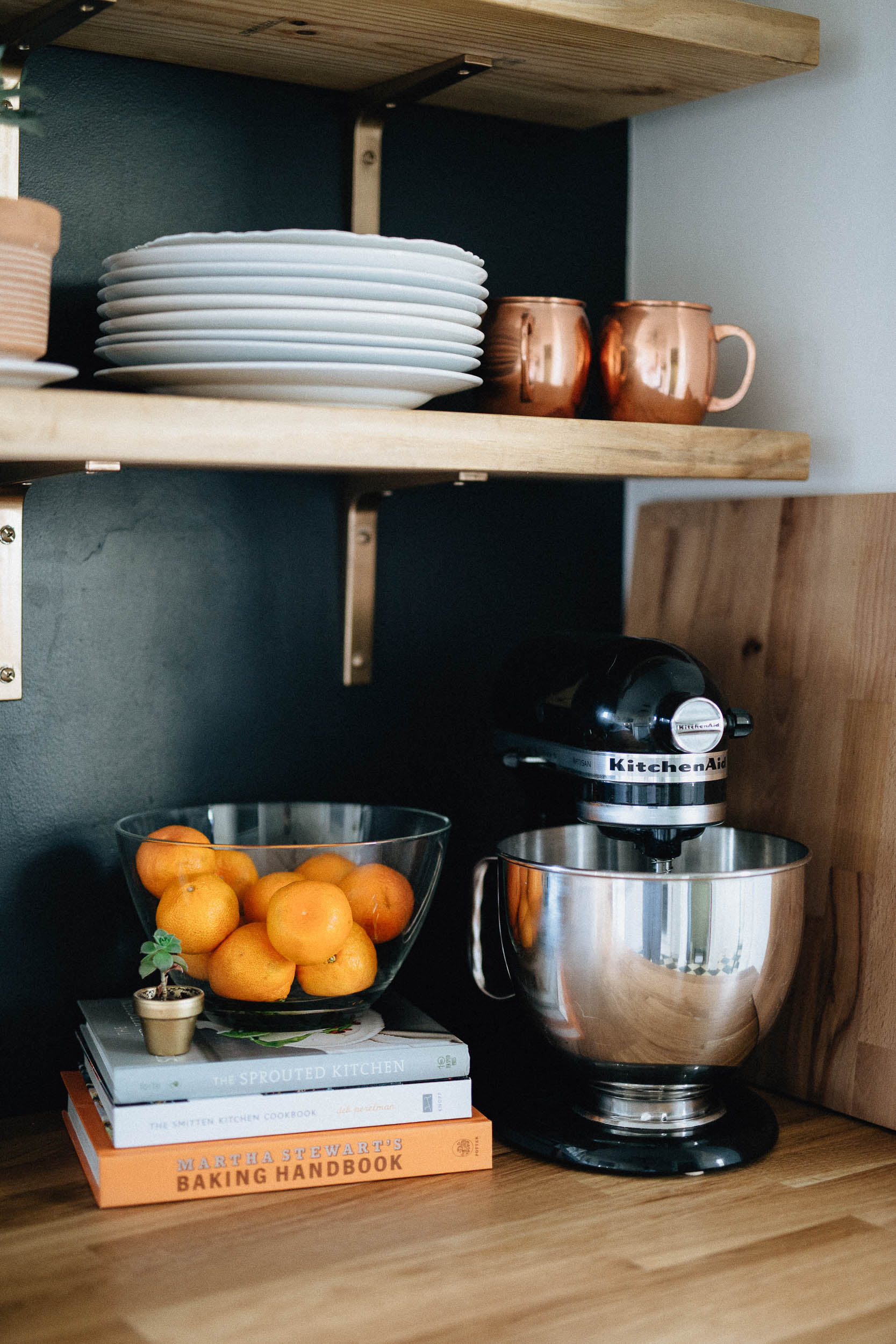 Kitchen Details - Butcher Block and Black Paint