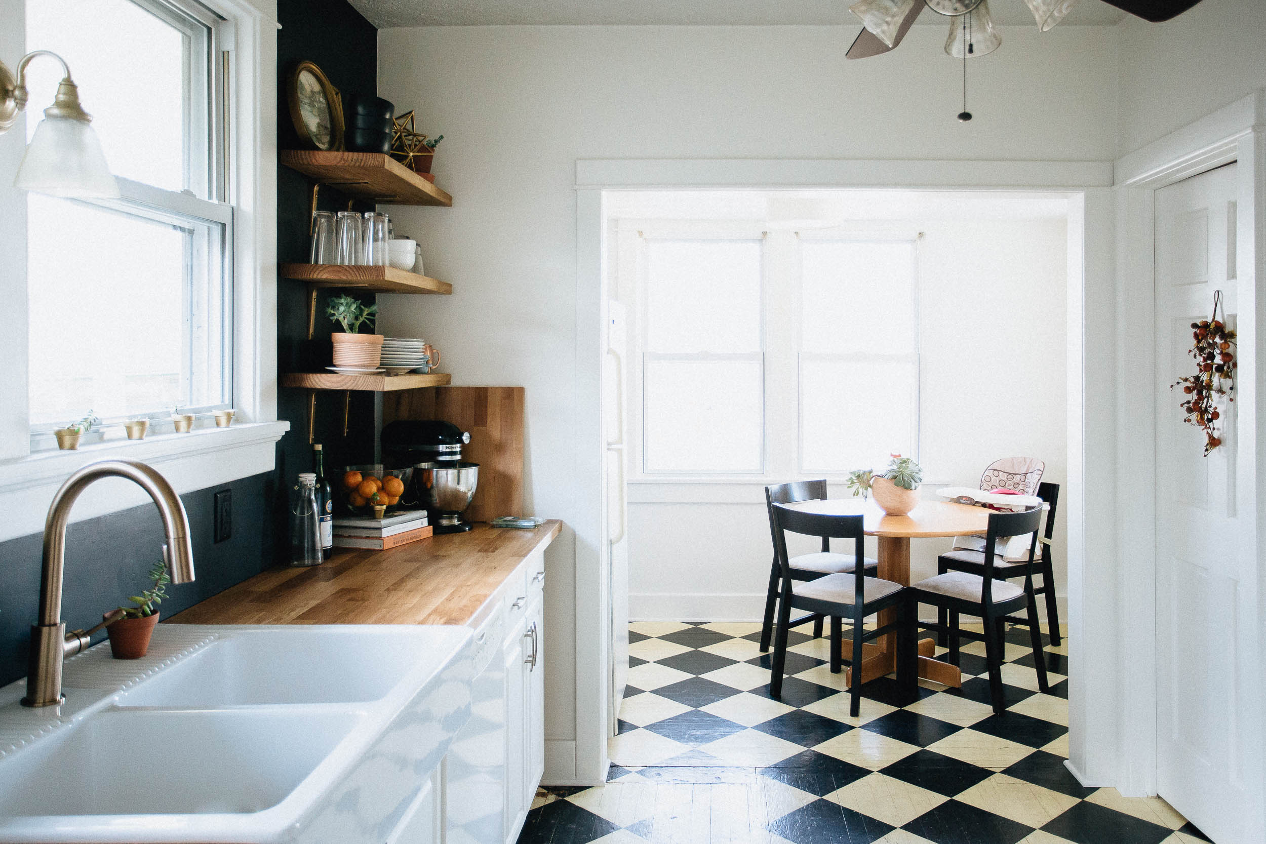 Black and White Modern Breakfast Nook