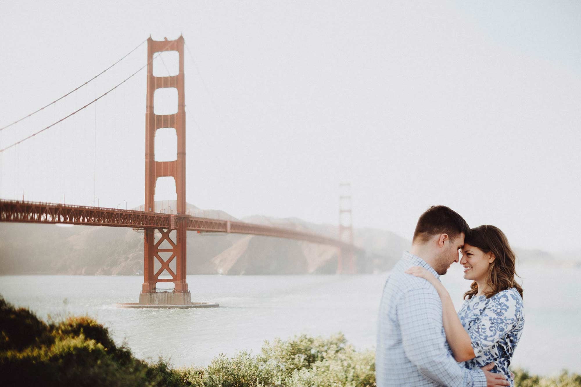 San Francisco Golden Gate Bridge Engagement Photo