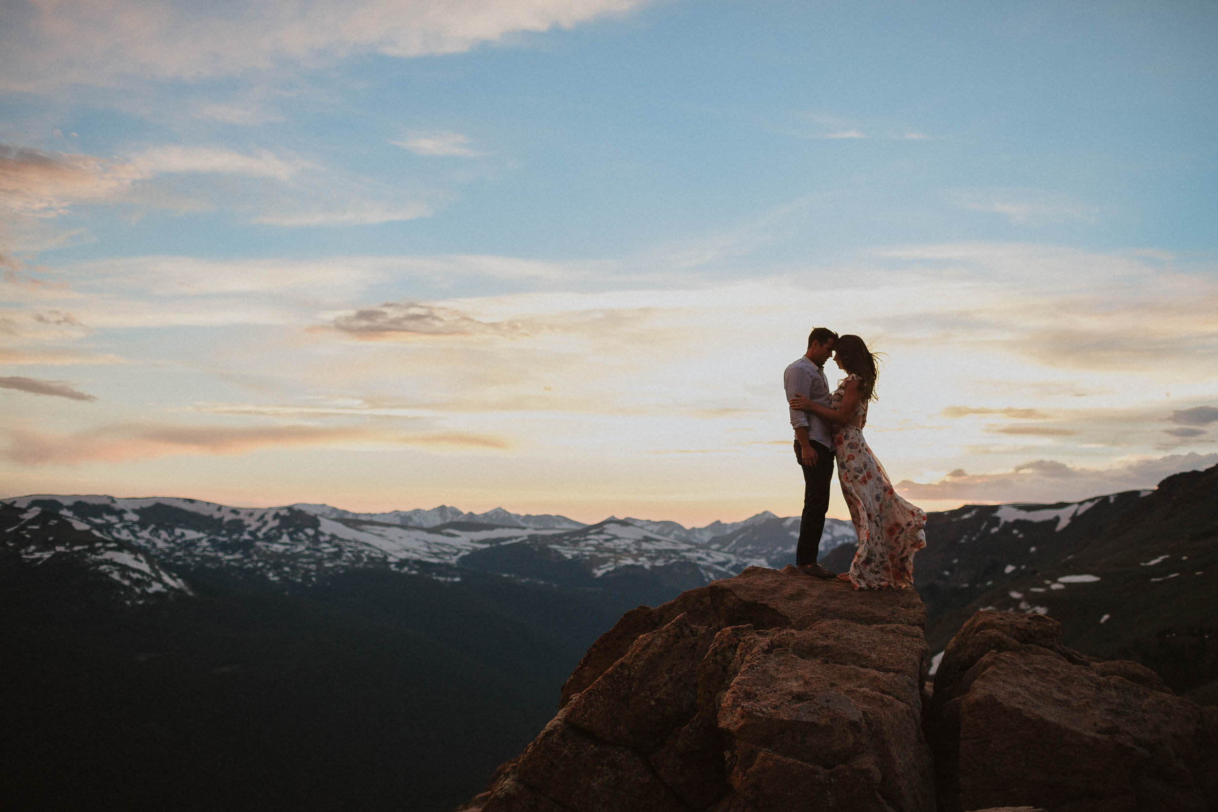 Silhouette RMNP Engagement Photos