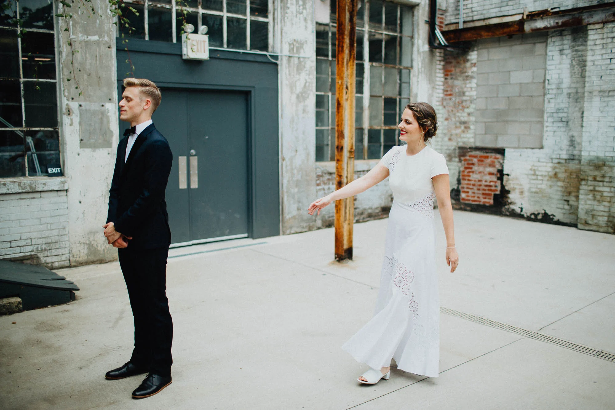 Strongwater Wedding First Look Candid Moment