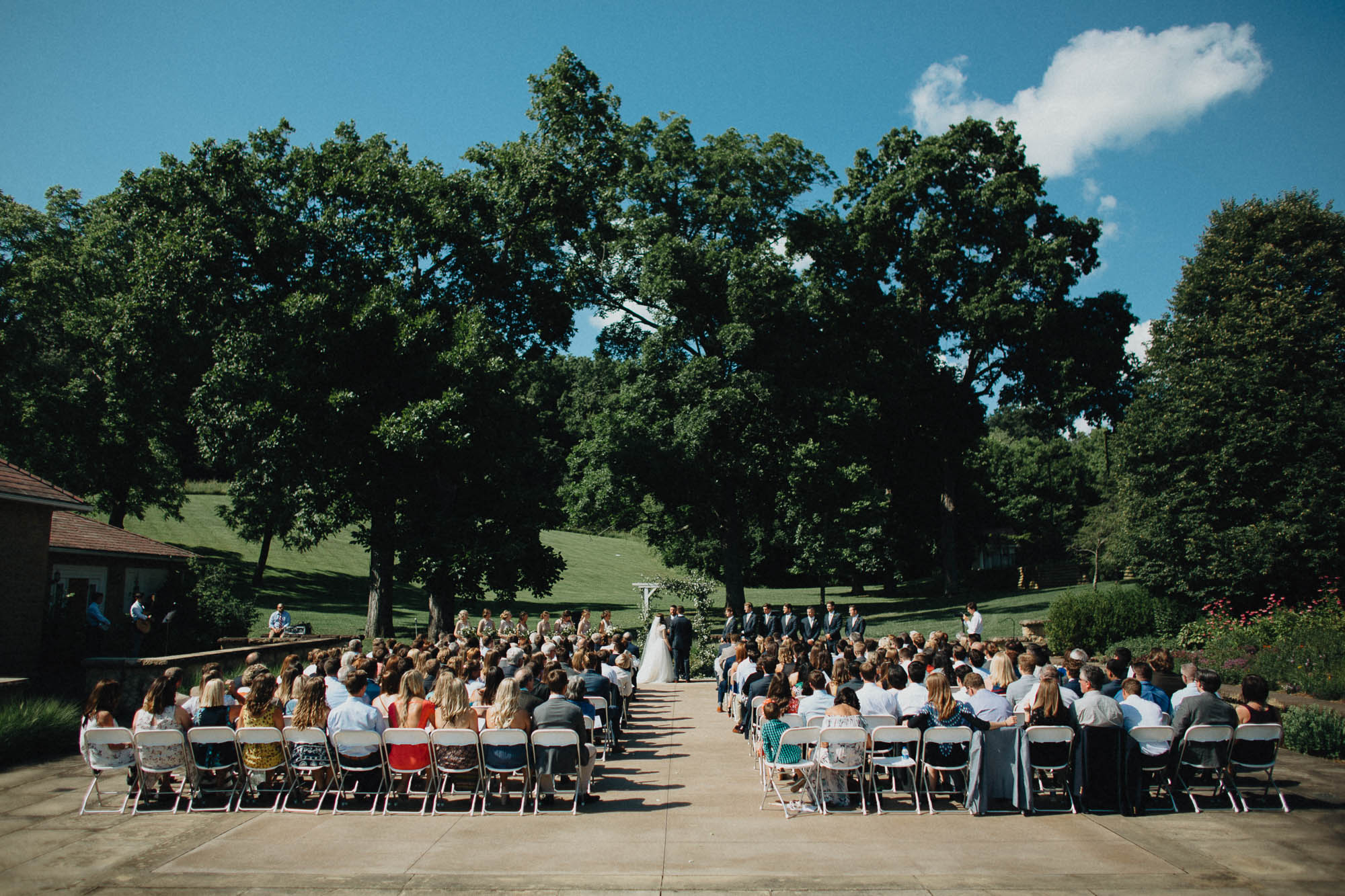 Outdoor Wedding Ceremony at Bryn Du Mansion in Columbus Ohio