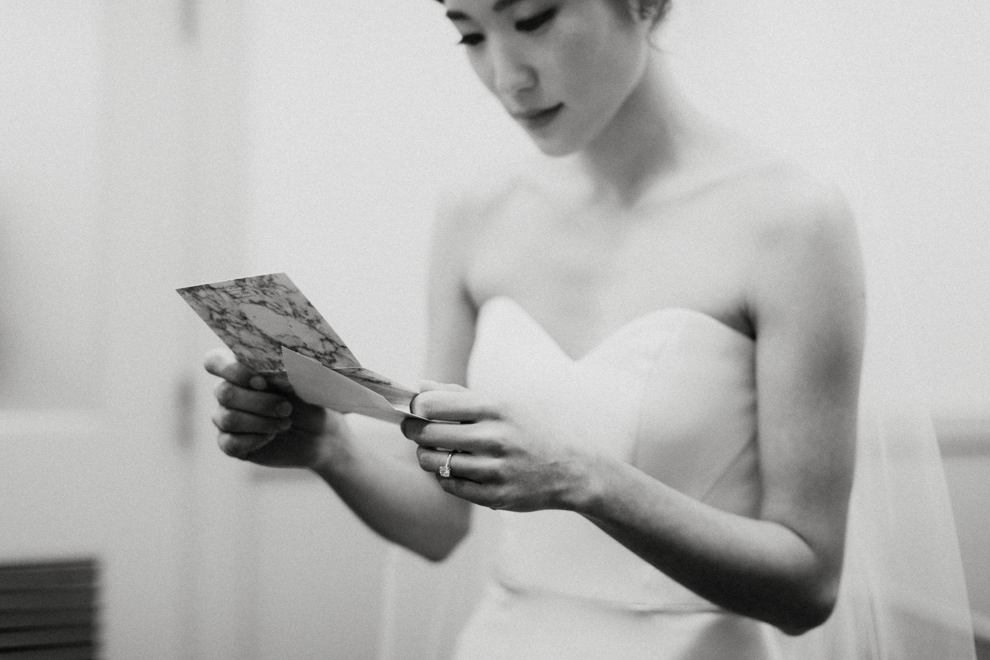 Intimate Note Reading at Wedding