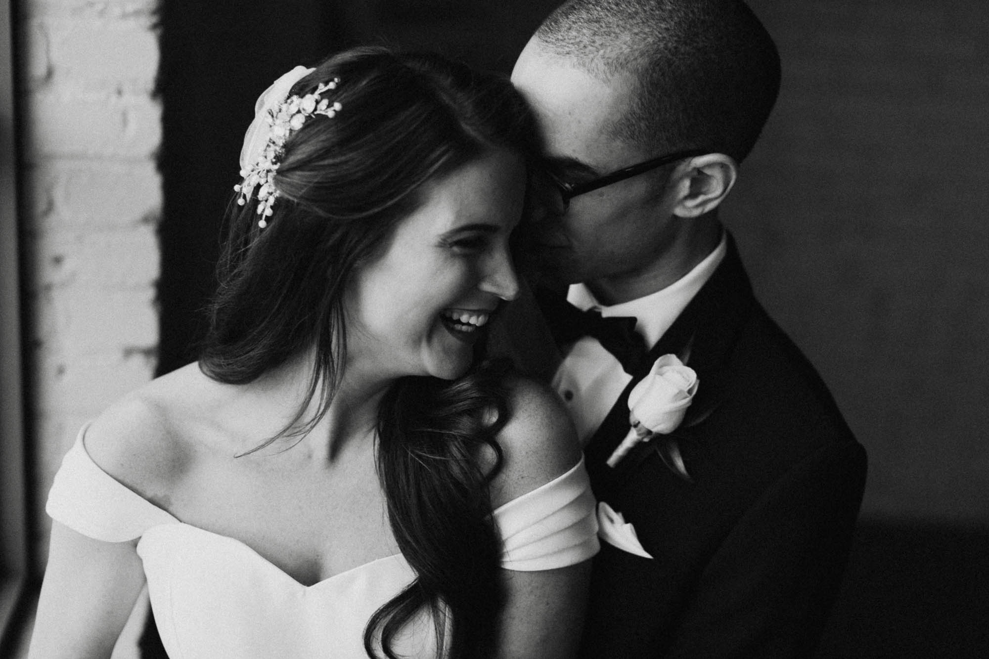 Bride Groom Black and White Light The Steam Plant